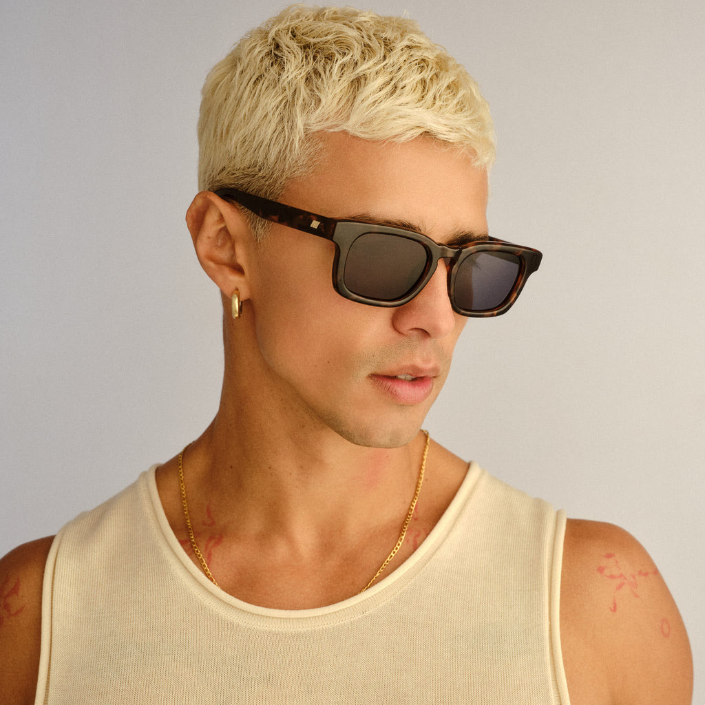 Iceberg Wide Fit Tokyo Tort Uni-Sex Square Sunglasses | Le Specs