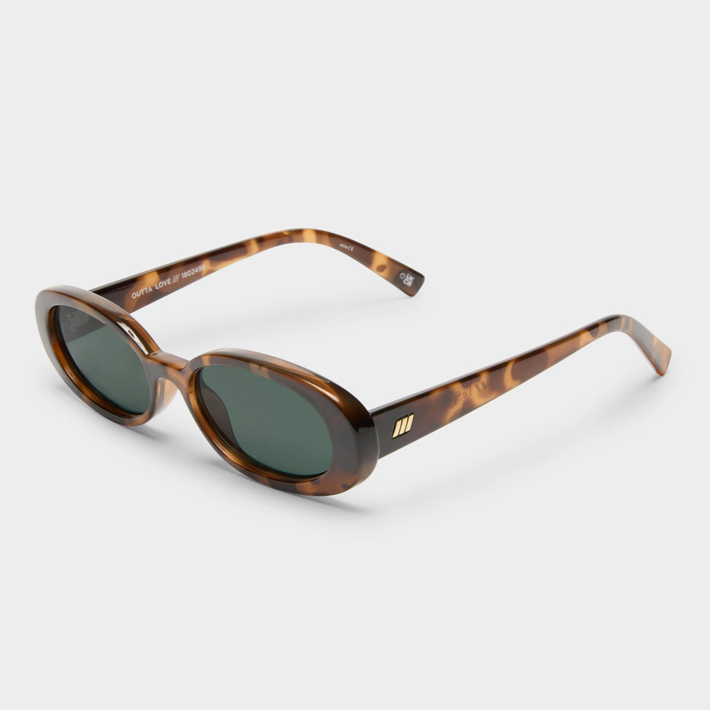 Outta Love Tort Uni-Sex Oval Sunglasses Le Specs