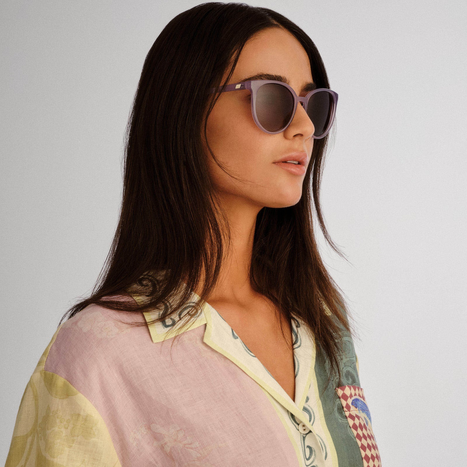 Armada Mauve Female Round Sunglasses | Le Specs