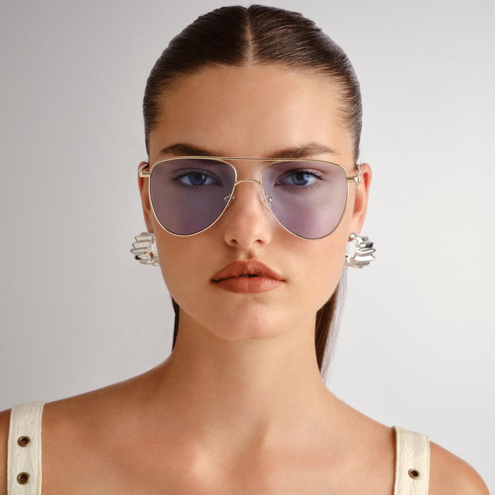 The Duke Gold Uni-Sex Aviator Sunglasses | Le Specs