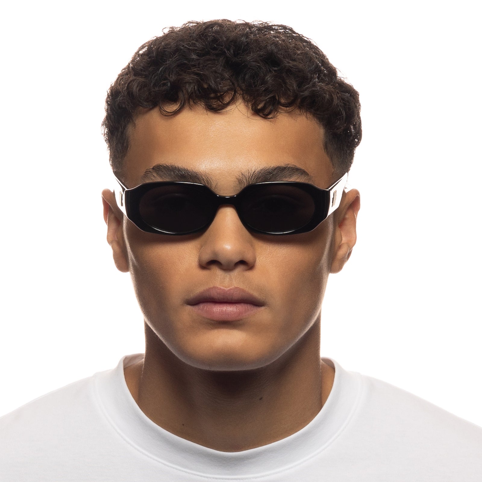 Shebang Black Uni-Sex Rectangle Sunglasses | Le Specs