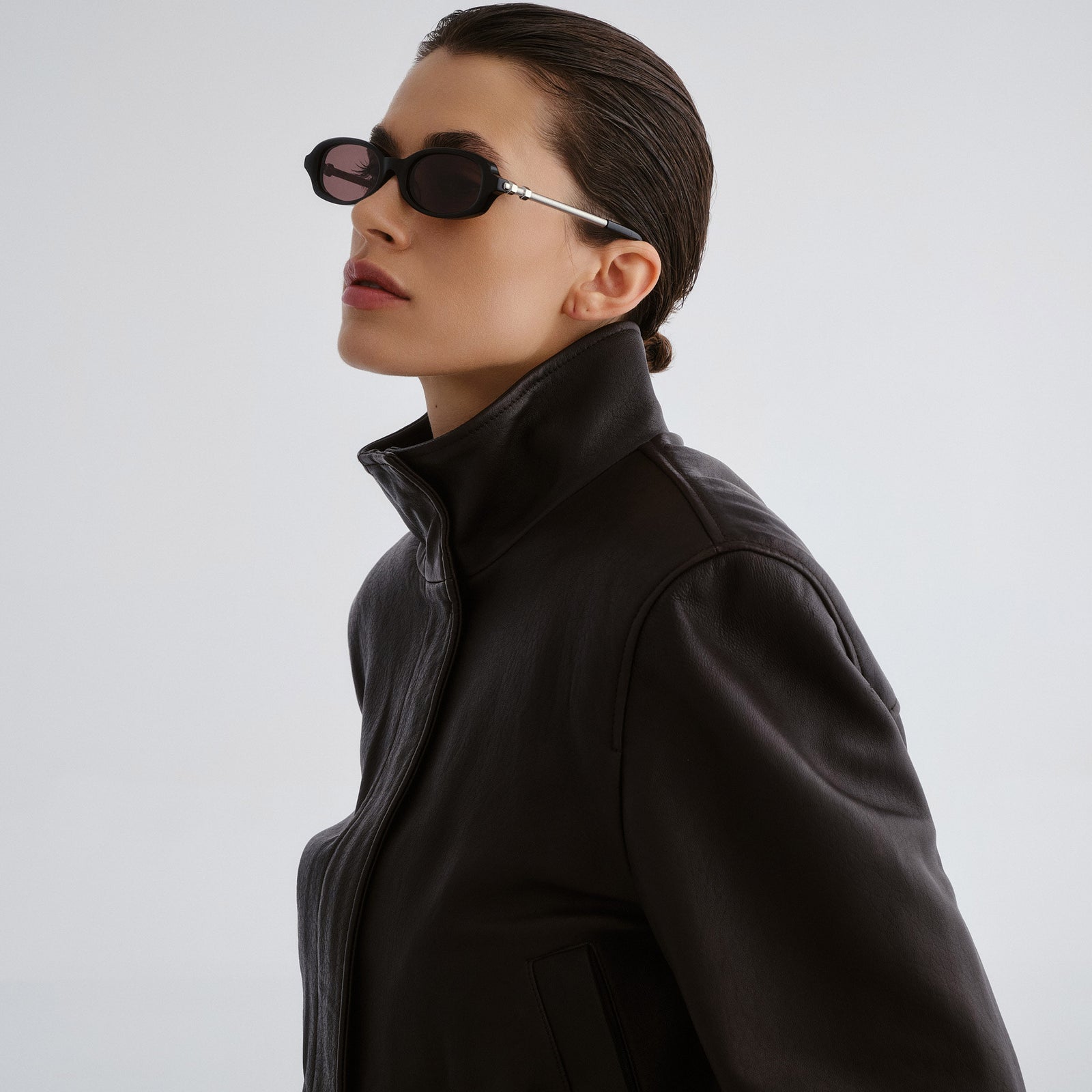 Lichtblick Black Uni-Sex Rectangle Sunglasses | Le Specs