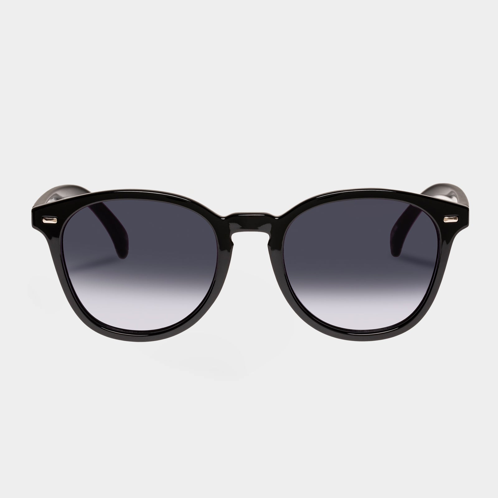 Bandwagon Black Uni-Sex Round Sunglasses | Le Specs