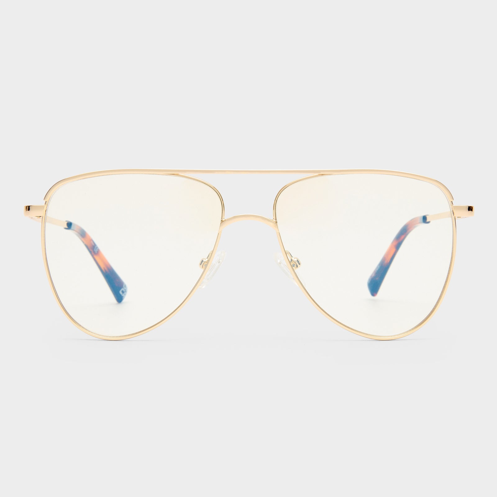 The Duke Gold Uni-Sex Aviator Blue Light | Le Specs