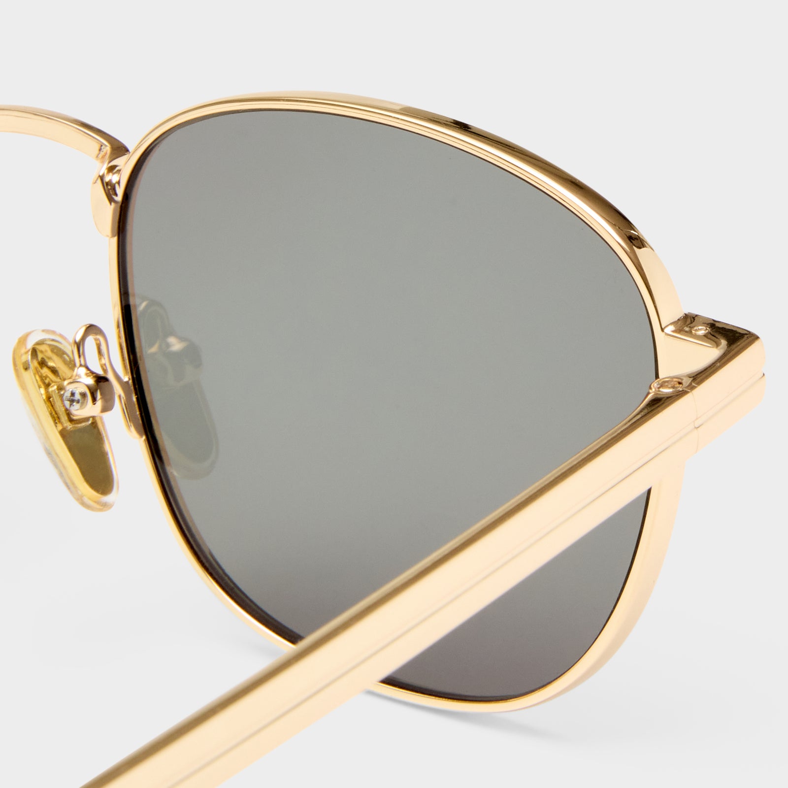 Zenith Gold Uni-Sex Square Sunglasses | Le Specs