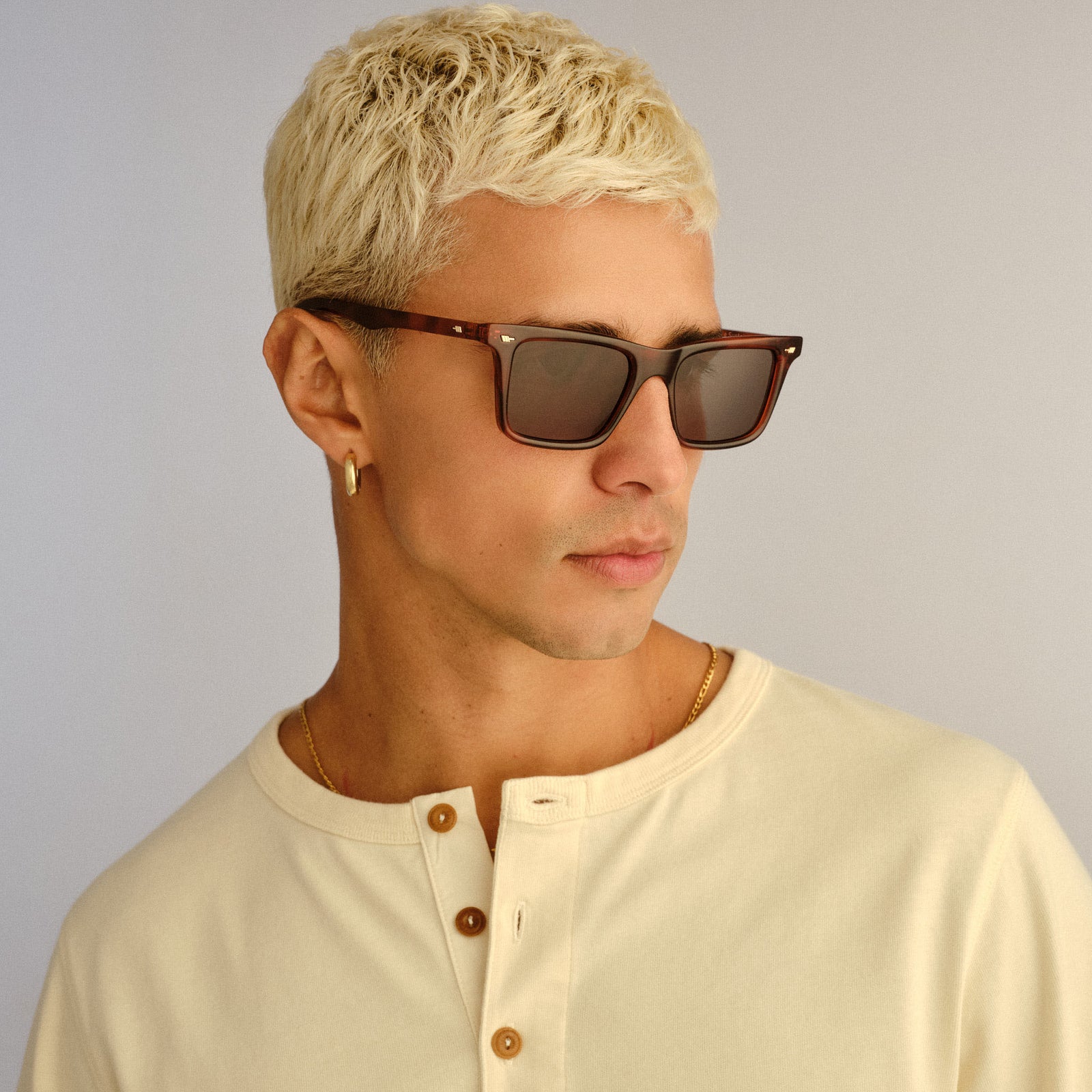 Broski Toffee Tort Male D-Frame Sunglasses | Le Specs