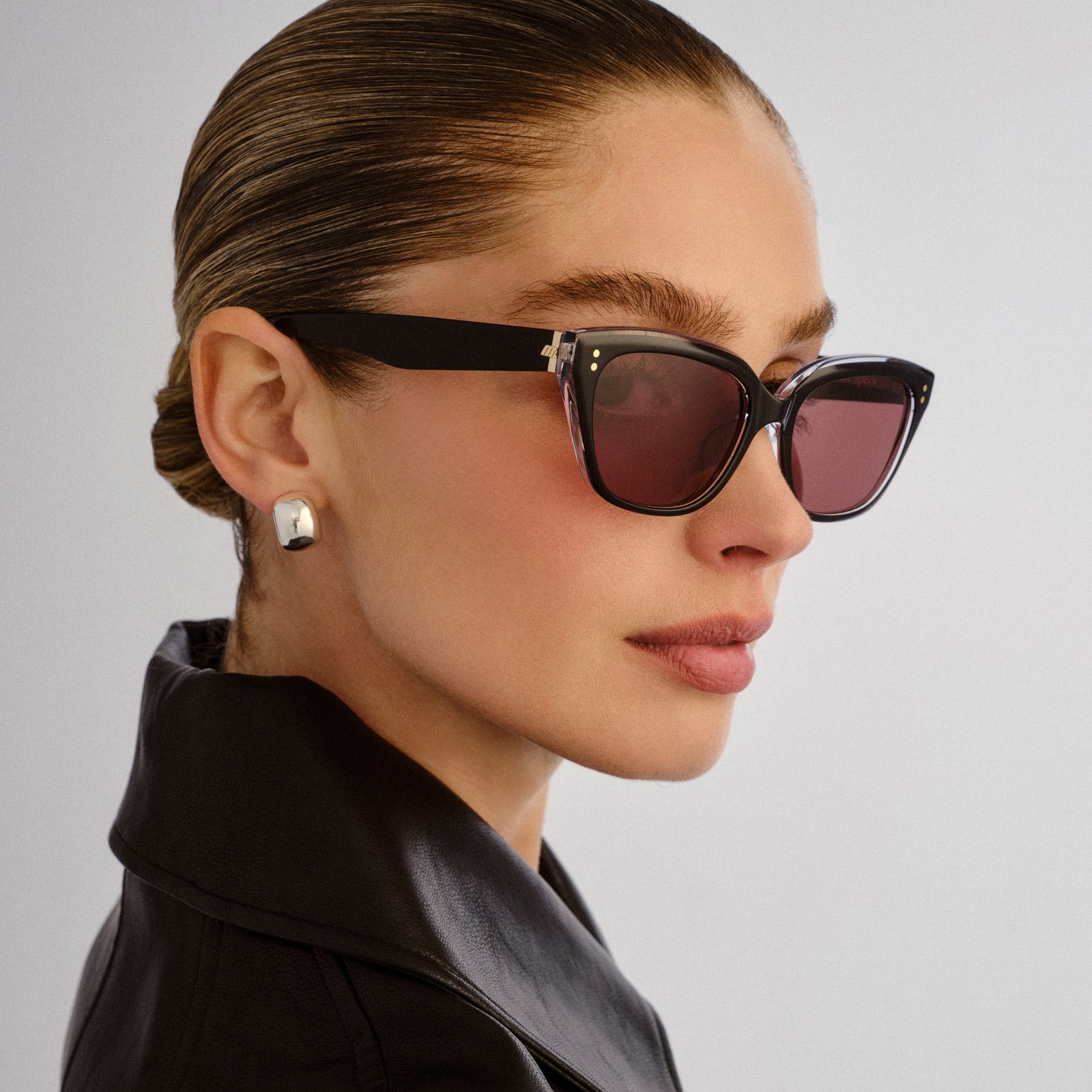 Horizon Black Female D-Frame Sunglasses | Le Specs