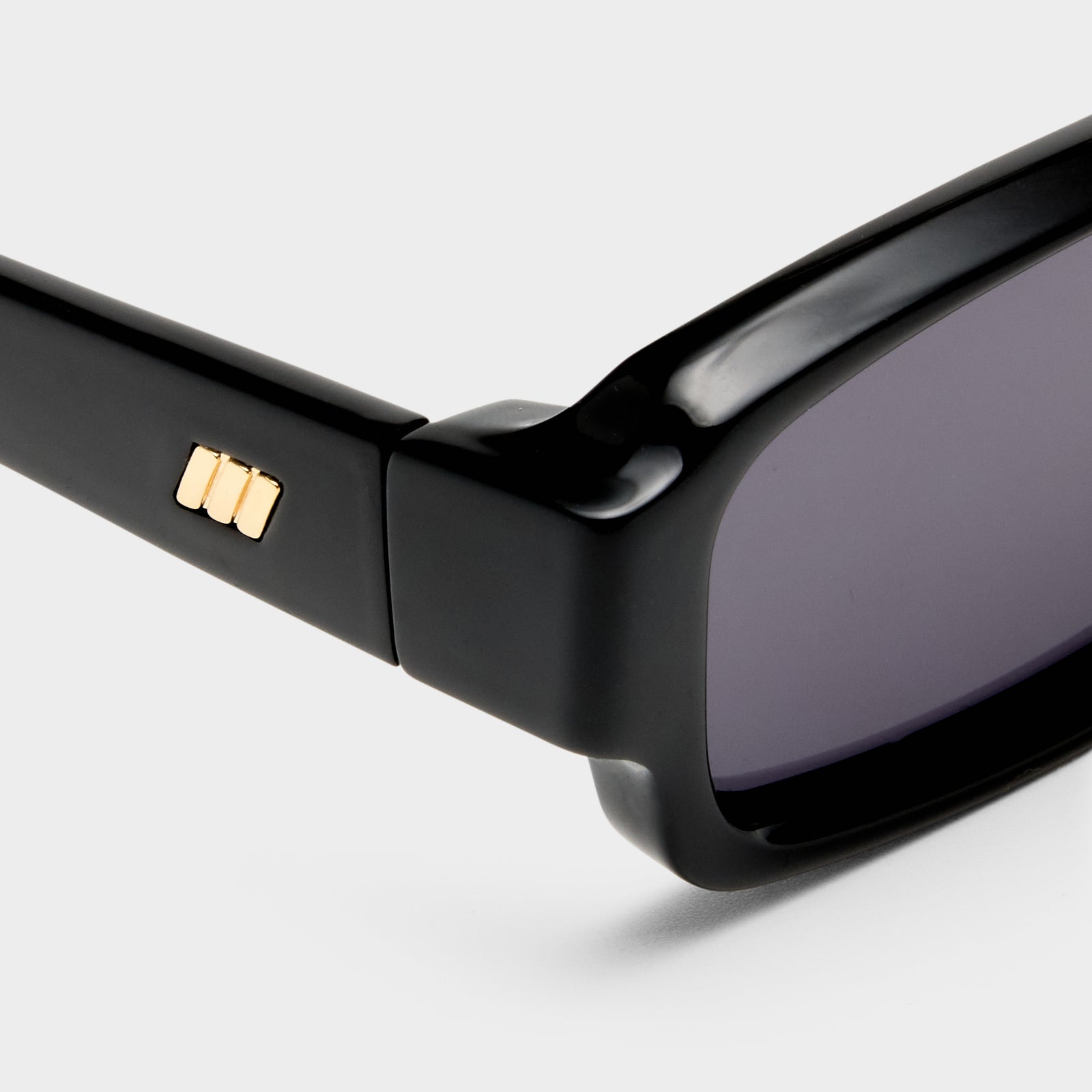 Dial Tone Black Uni-Sex Rectangle Sunglasses | Le Specs