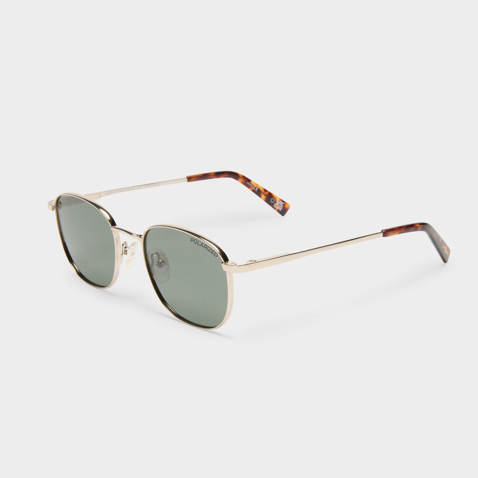 Neptune Deux Gold Uni-Sex Square Sunglasses | Le Specs