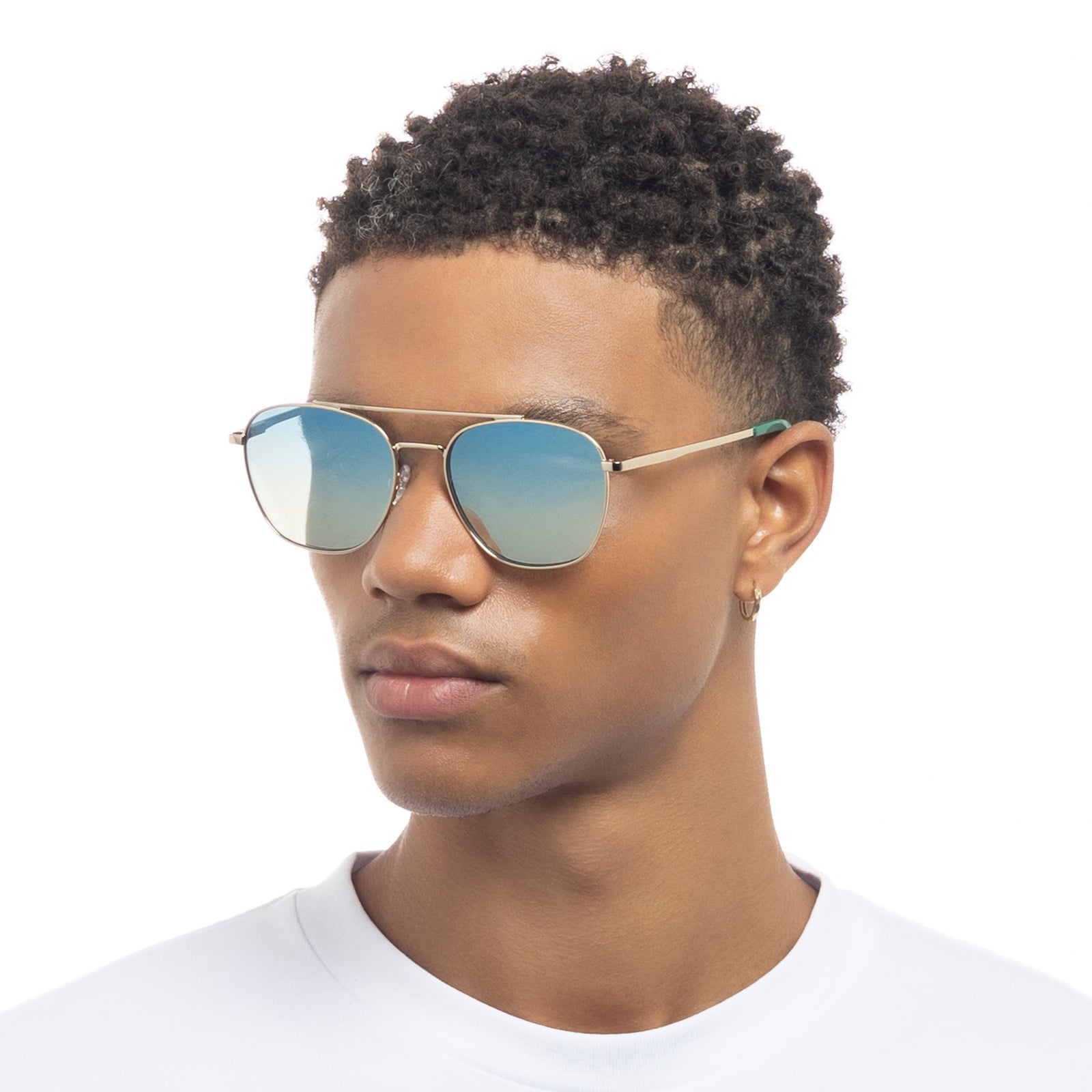 Metaphor Gold Uni-Sex Aviator Sunglasses | Le Specs