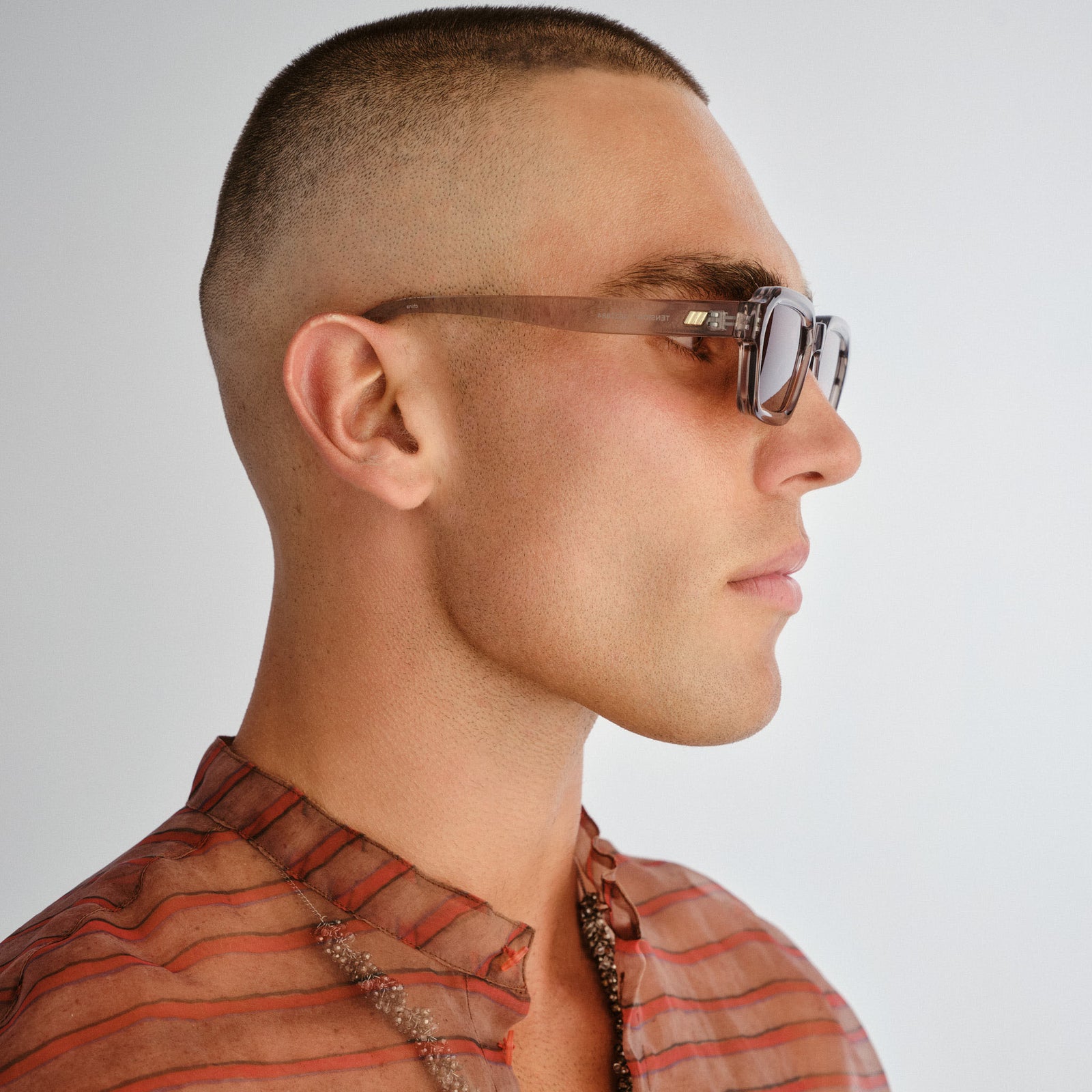 Tension + Warm Grey Uni-Sex Rectangle Sunglasses | Le Specs