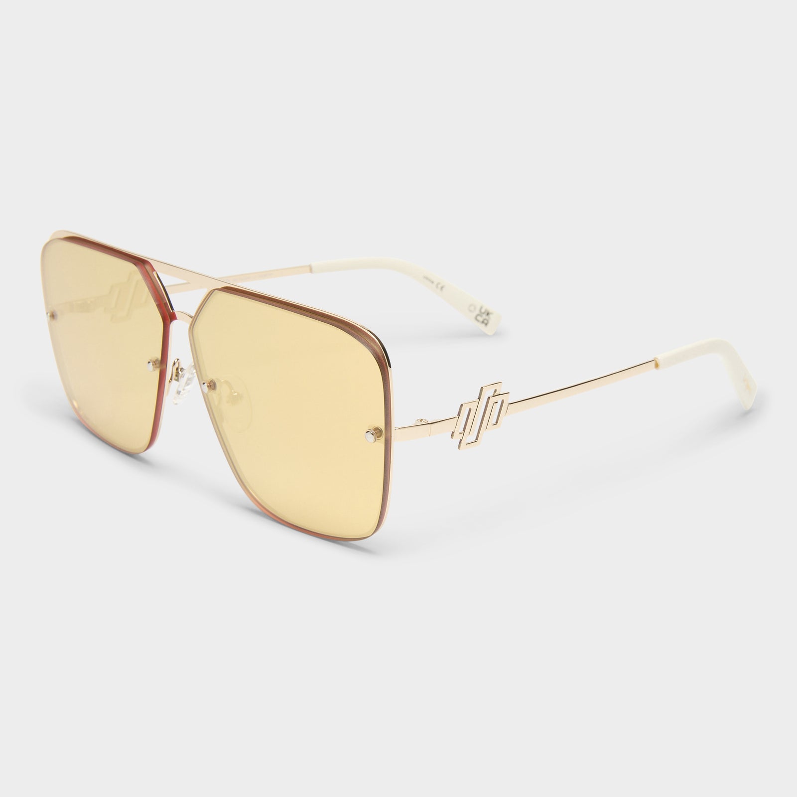 Metazoic Gold Female D-Frame Sunglasses | Le Specs