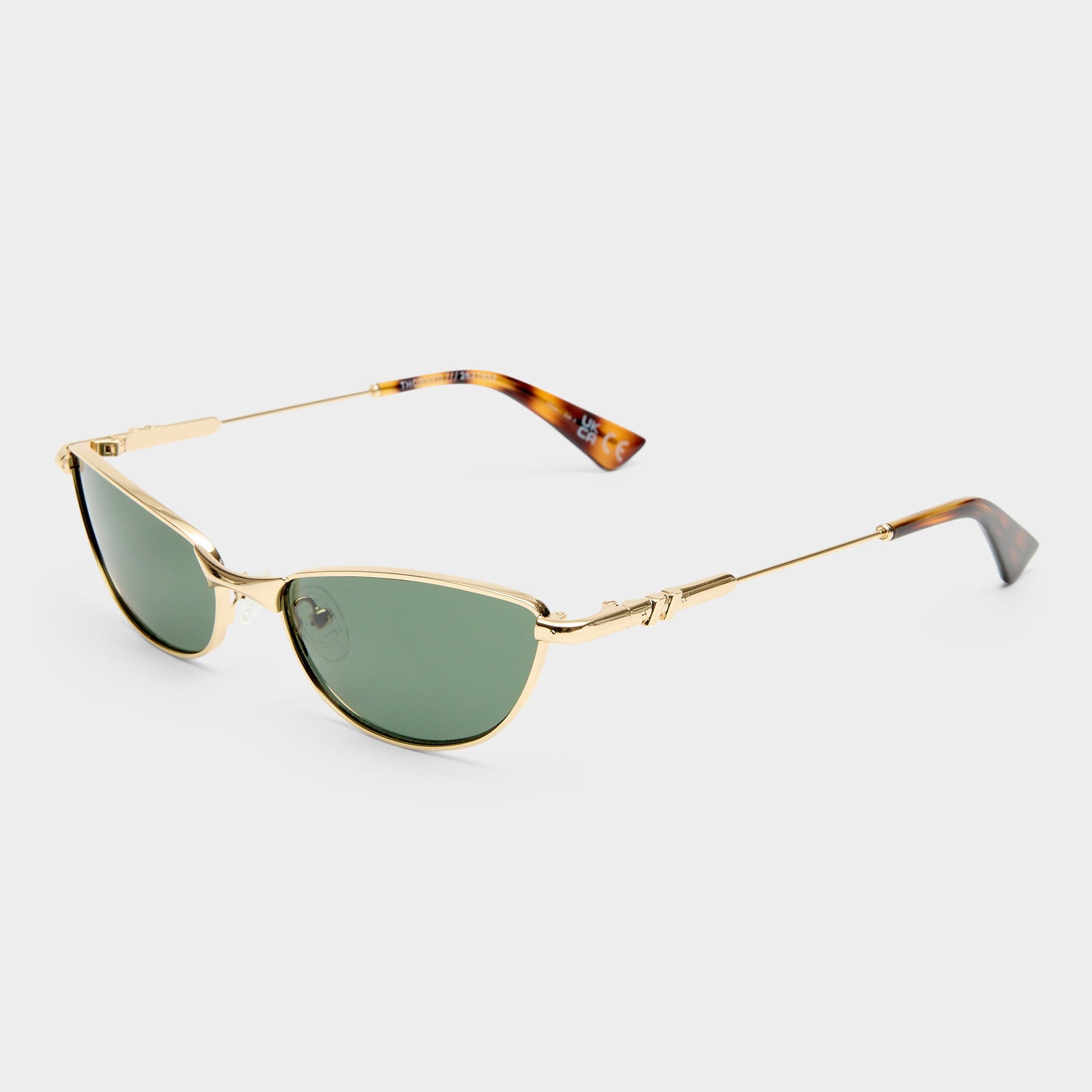 Thorned Gold Uni-Sex Oval Sunglasses | Le Specs
