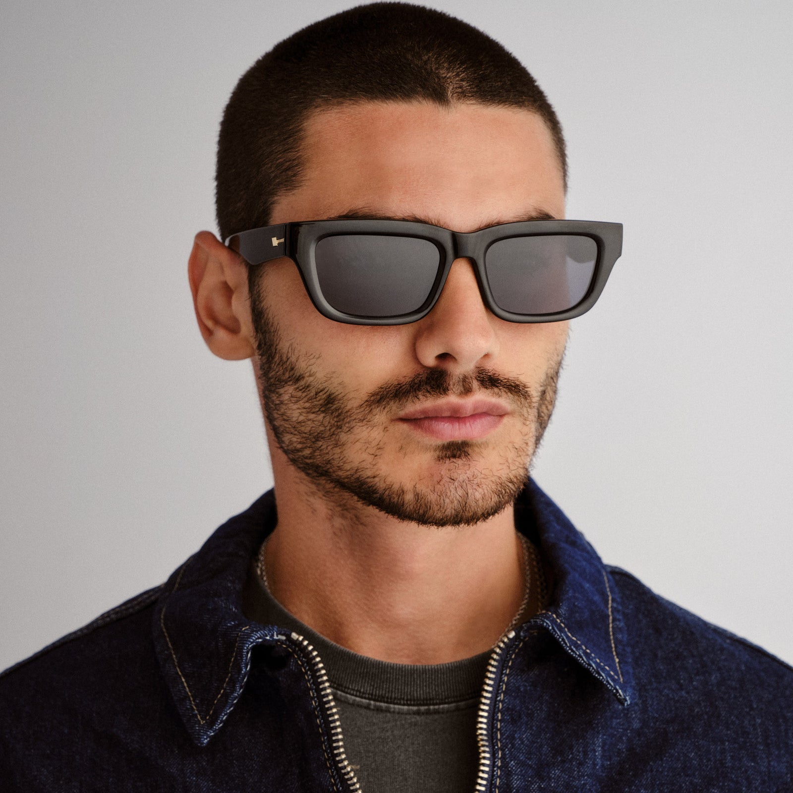 Le Castle Black Uni-Sex D-Frame Sunglasses | Le Specs