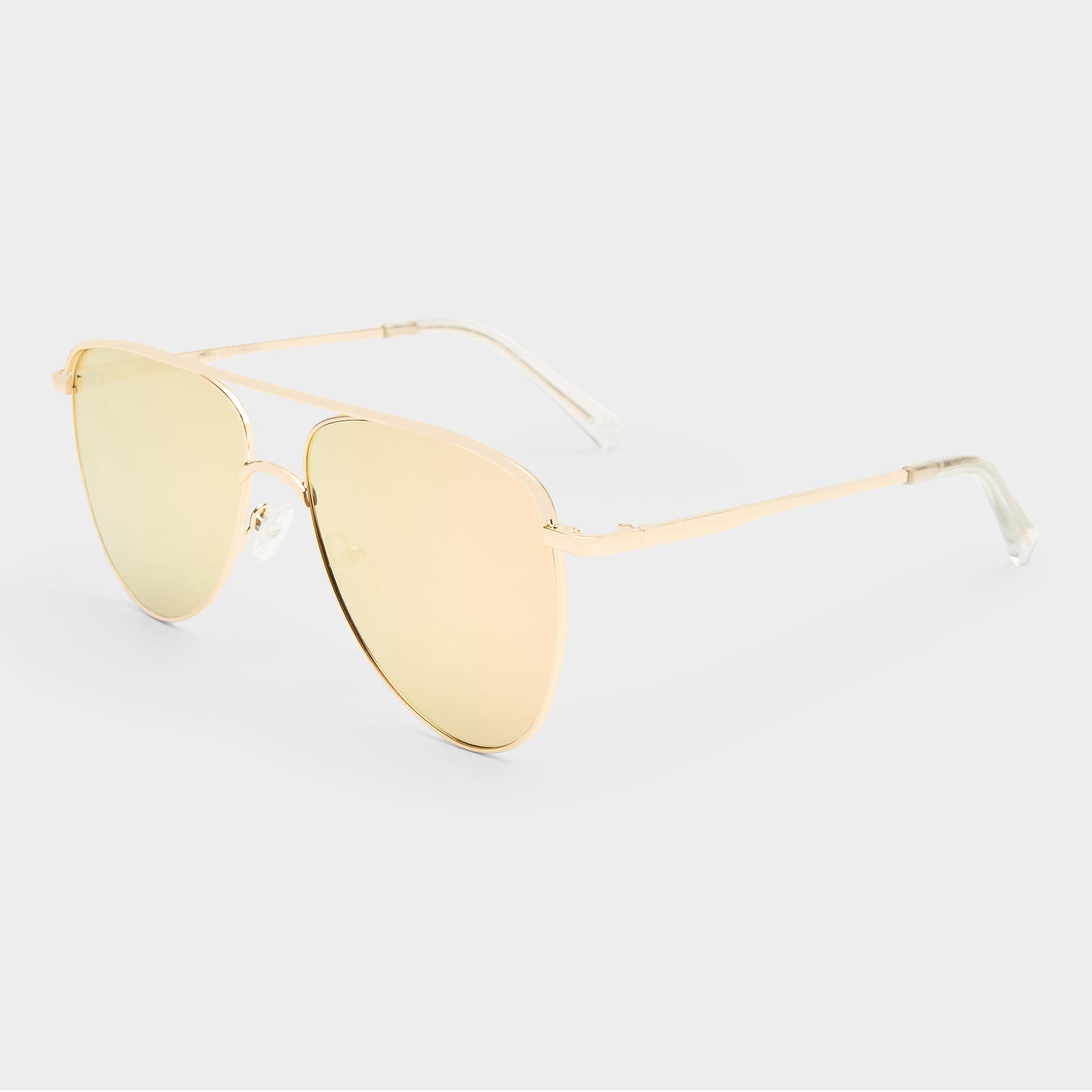 The Duke Gold Female Aviator Sunglasses | Le Specs