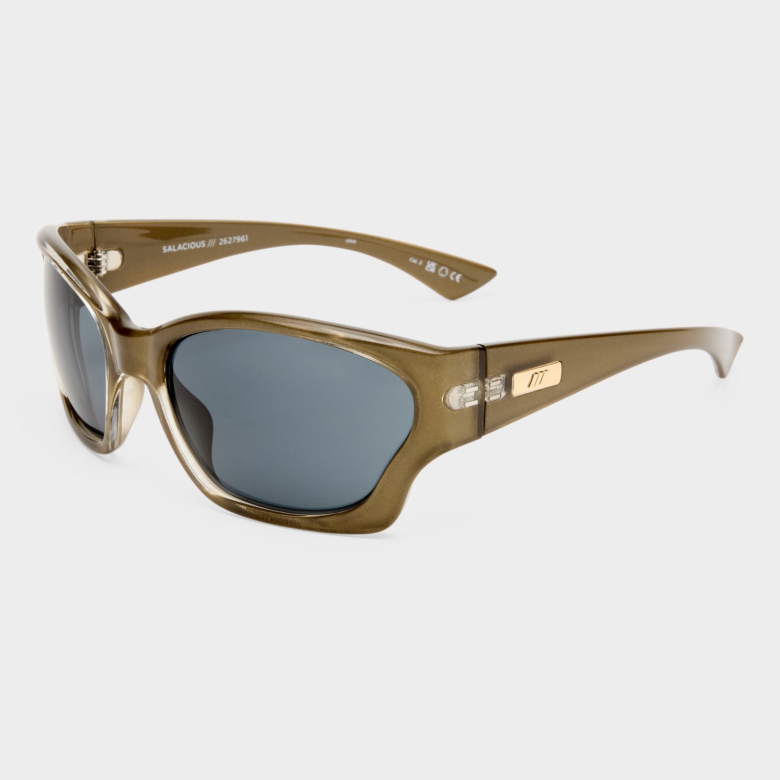 Salacious Olive Pearl Uni-Sex Wrap Sunglasses | Le Specs