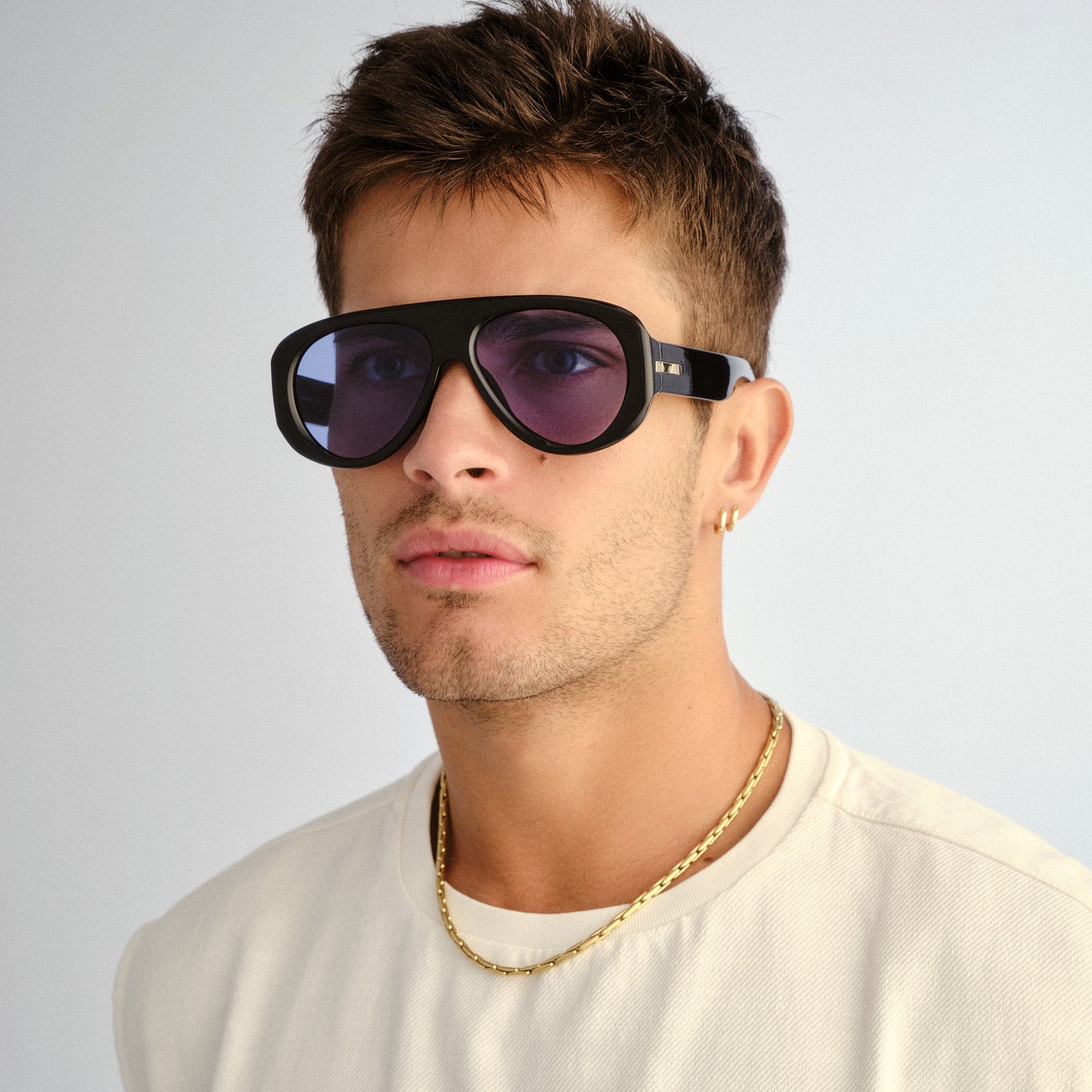 Dream Boat Black Uni-Sex Aviator Sunglasses | Le Specs