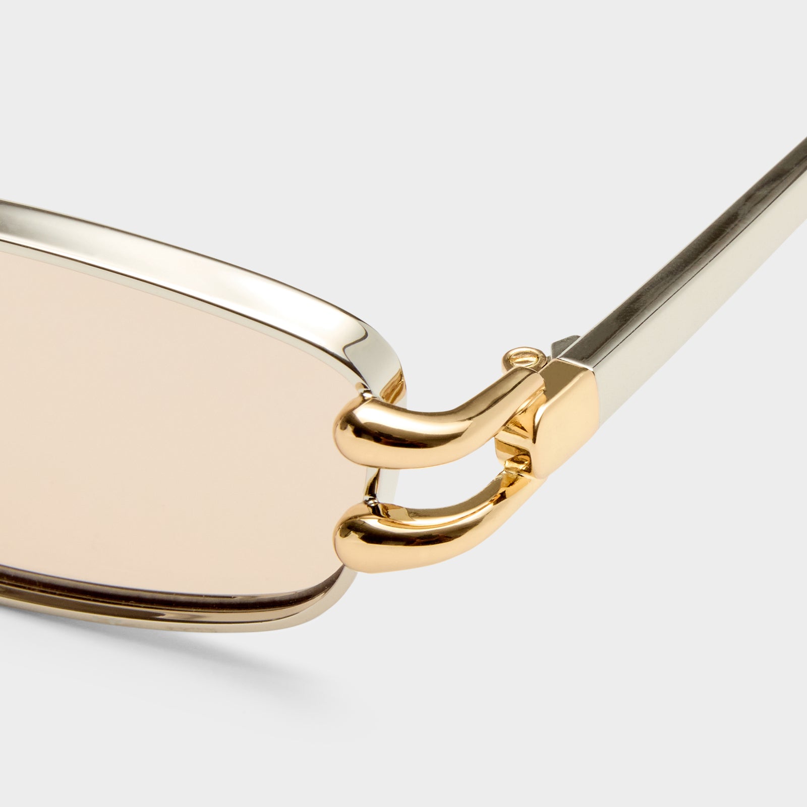 Numero Cinco Bright Silver Female Rectangle Sunglasses | Le Specs