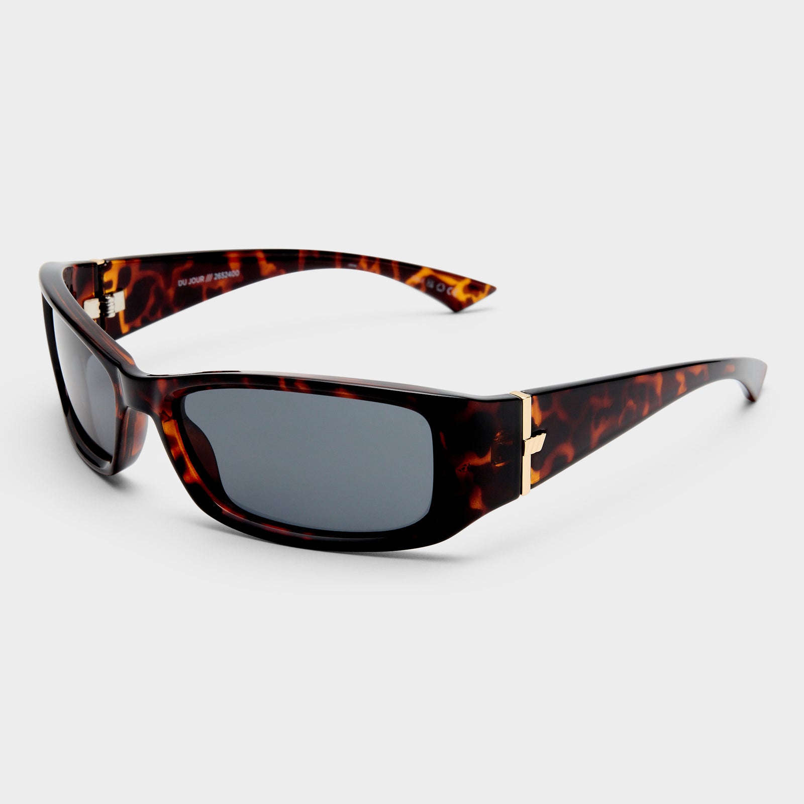 Du Jour Tortoiseshell Uni-Sex Rectangle Sunglasses | Le Specs