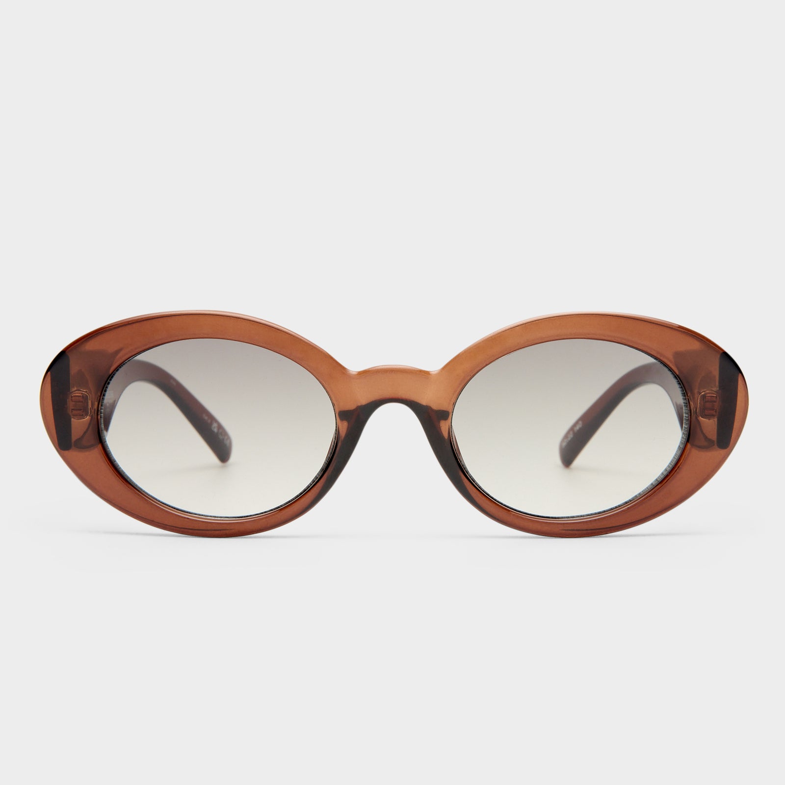 Nouveau Vie Chocolate Brown Female Oval Sunglasses | Le Specs
