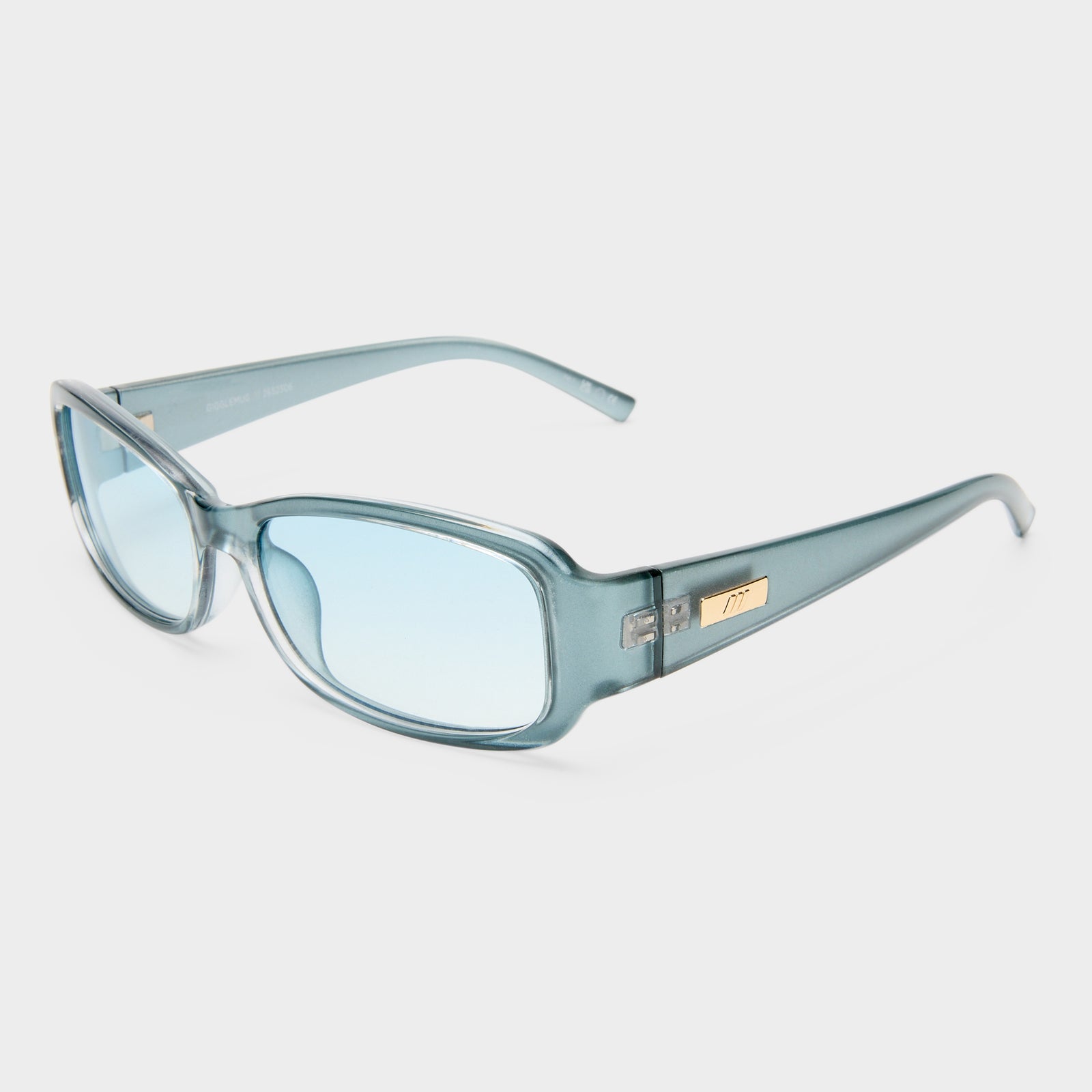 Gigglemug Blue Pearl Uni-Sex Rectangle Sunglasses | Le Specs