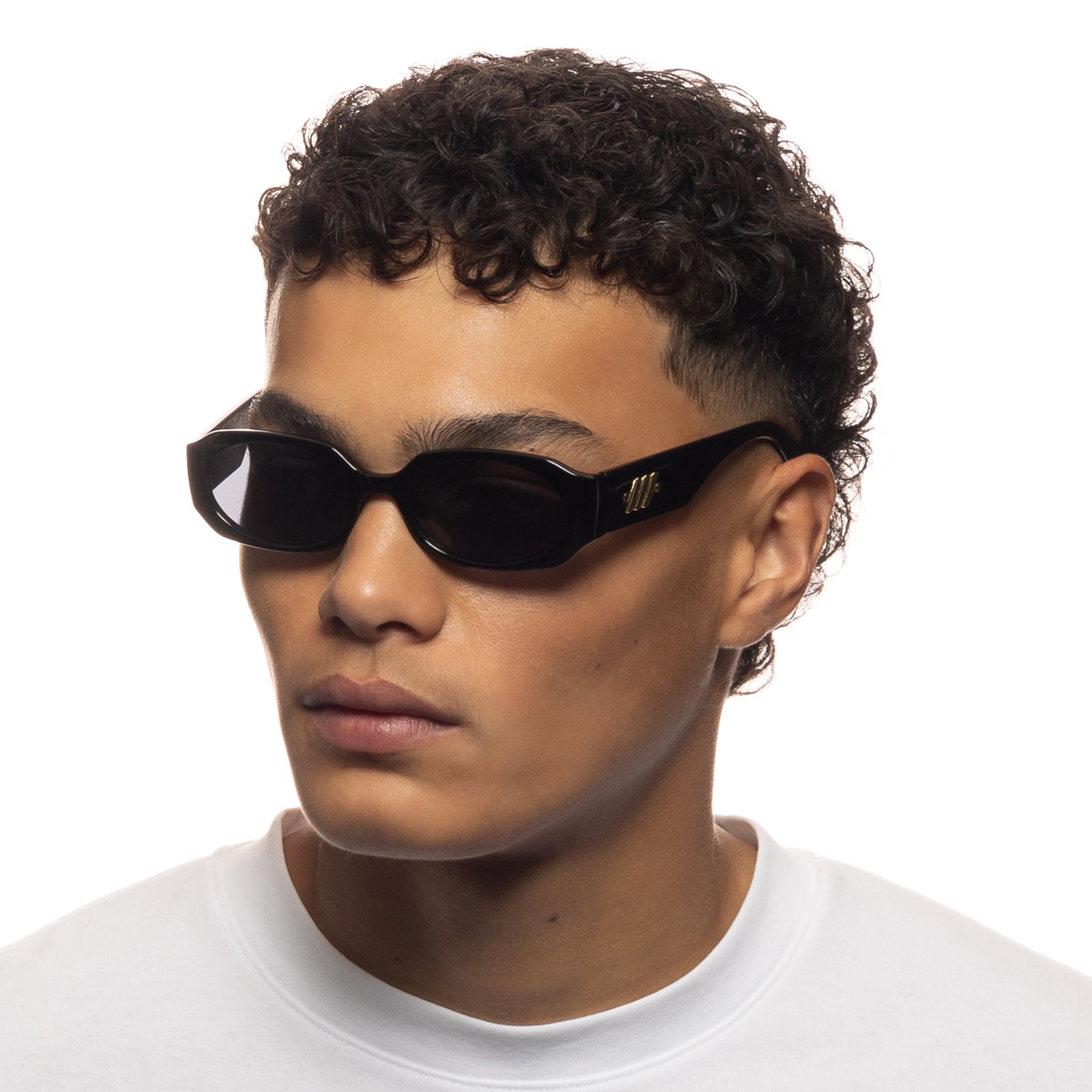 Shebang Black Uni-Sex Rectangle Sunglasses | Le Specs