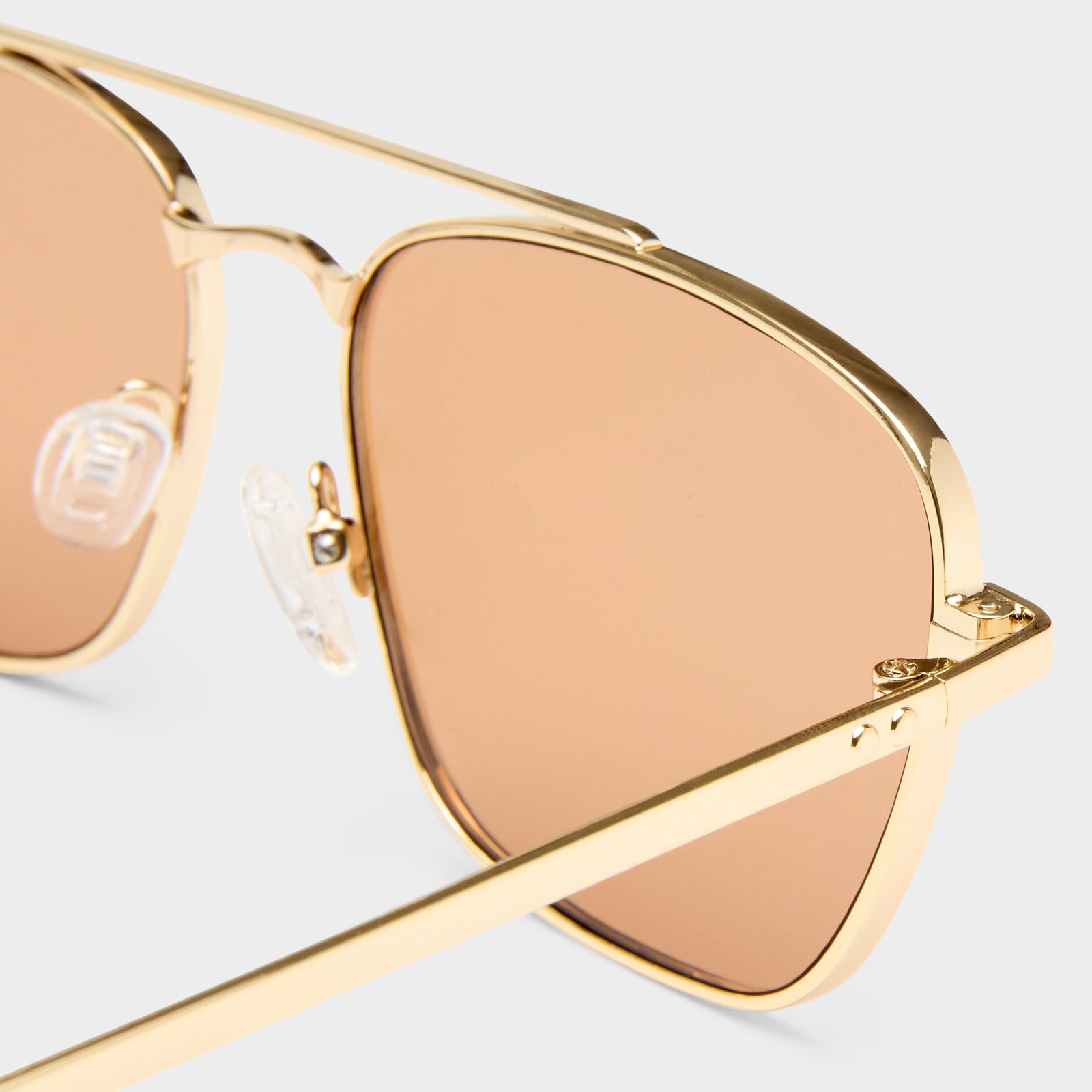 Diametric Ii Bright Gold Uni-Sex Aviator Sunglasses | Le Specs