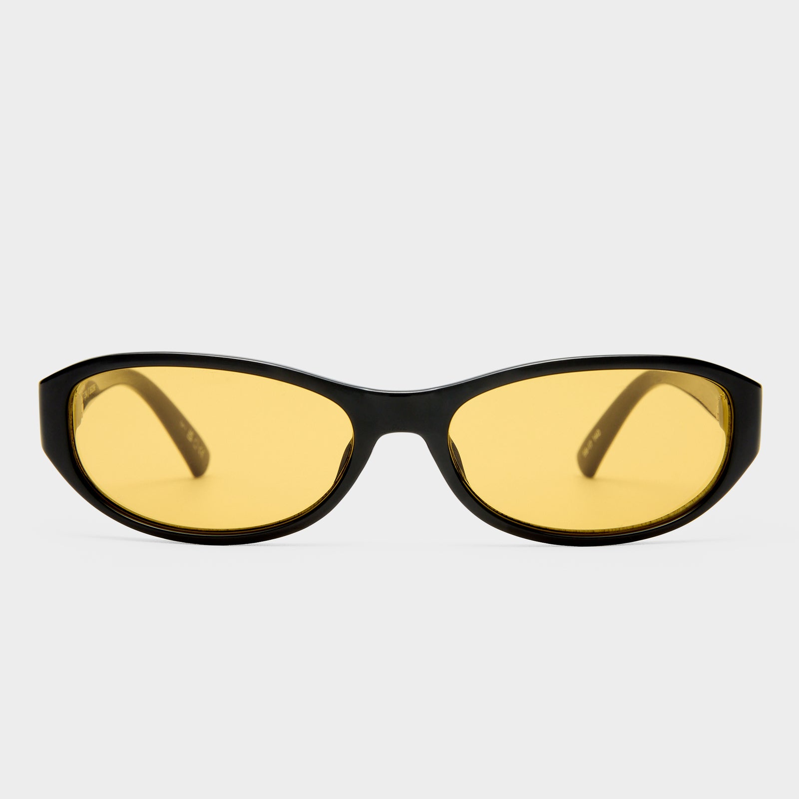 Dont Cha Black Uni-Sex Oval Sunglasses | Le Specs