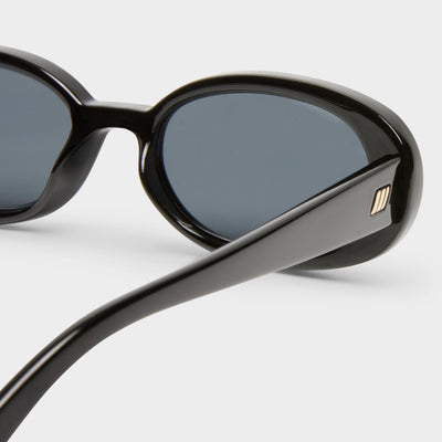 Outta Love Black Uni-Sex Oval Sunglasses | Le Specs