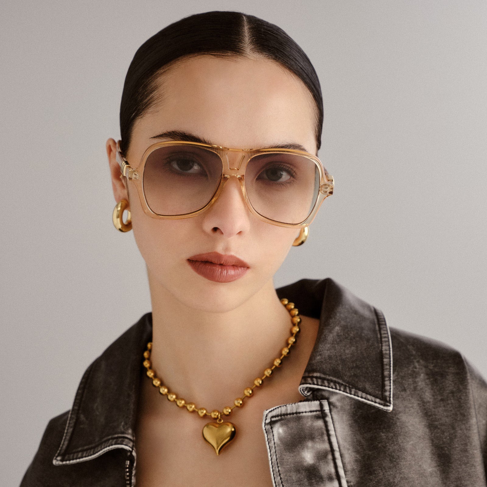Fortune Teller Sand Female Aviator Sunglasses | Le Specs