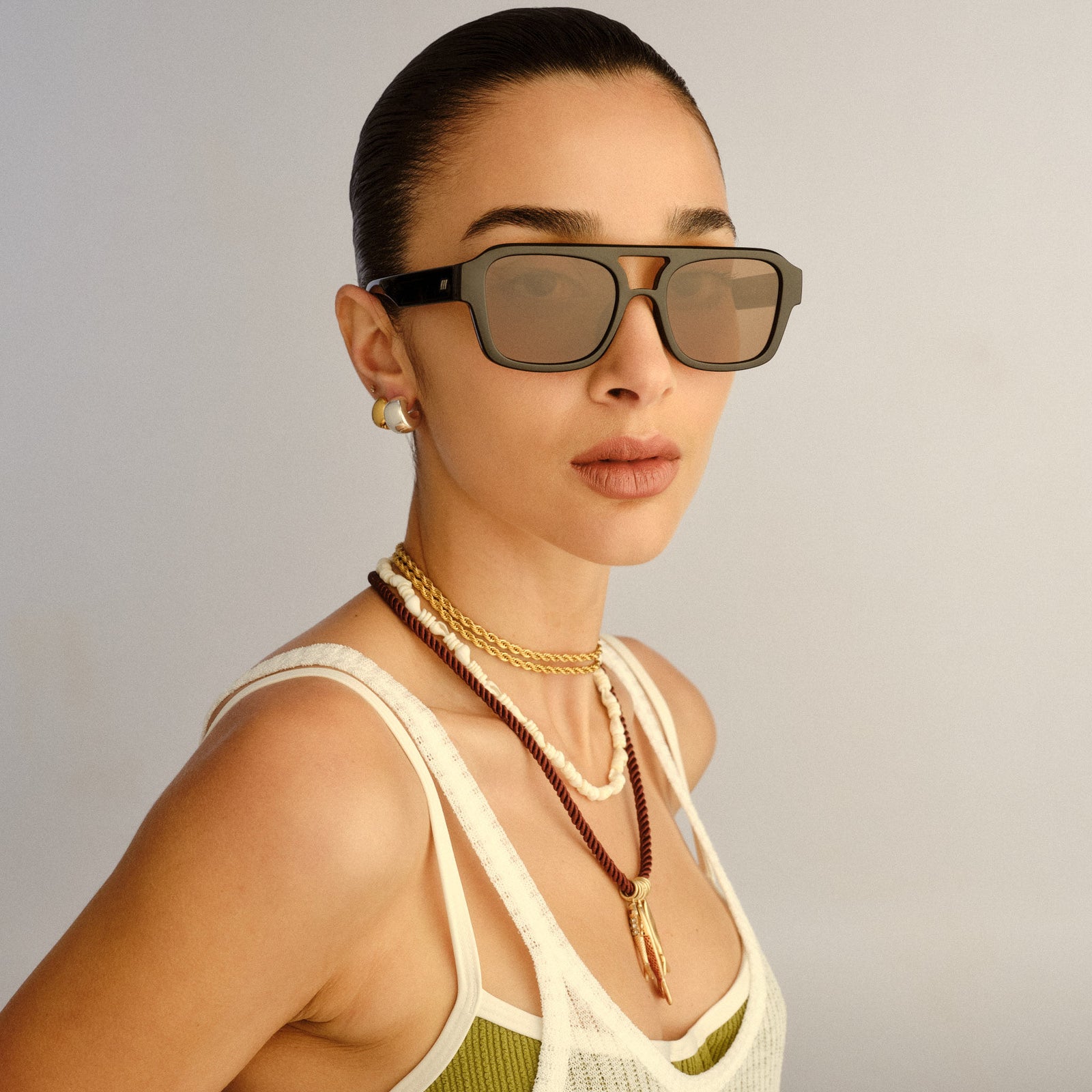 Subzero + Black Uni-Sex Aviator Sunglasses | Le Specs