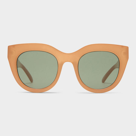 Le Specs Air Heart Sunglasses in Caramel Khaki