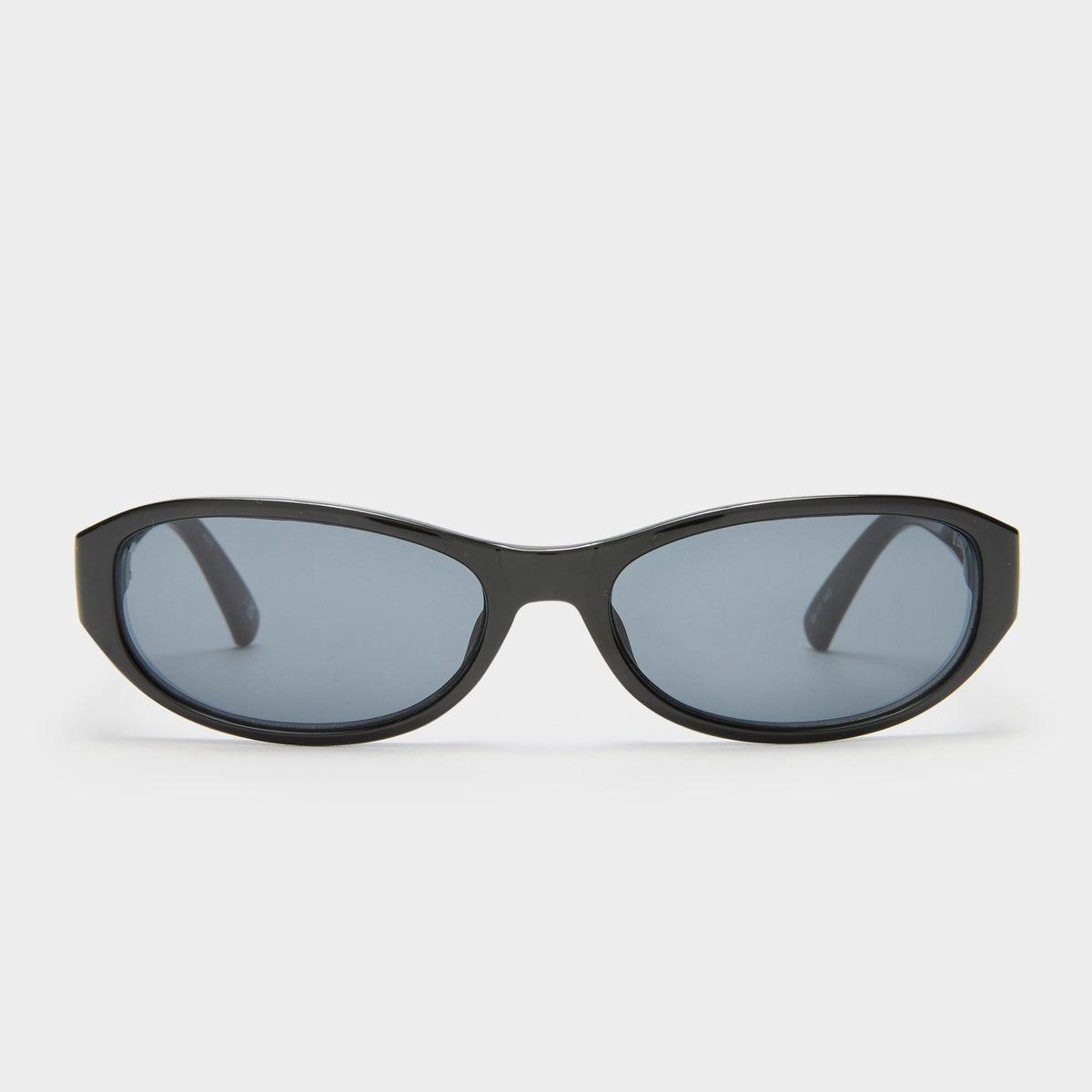 Dont Cha Black Uni-Sex Oval Sunglasses | Le Specs