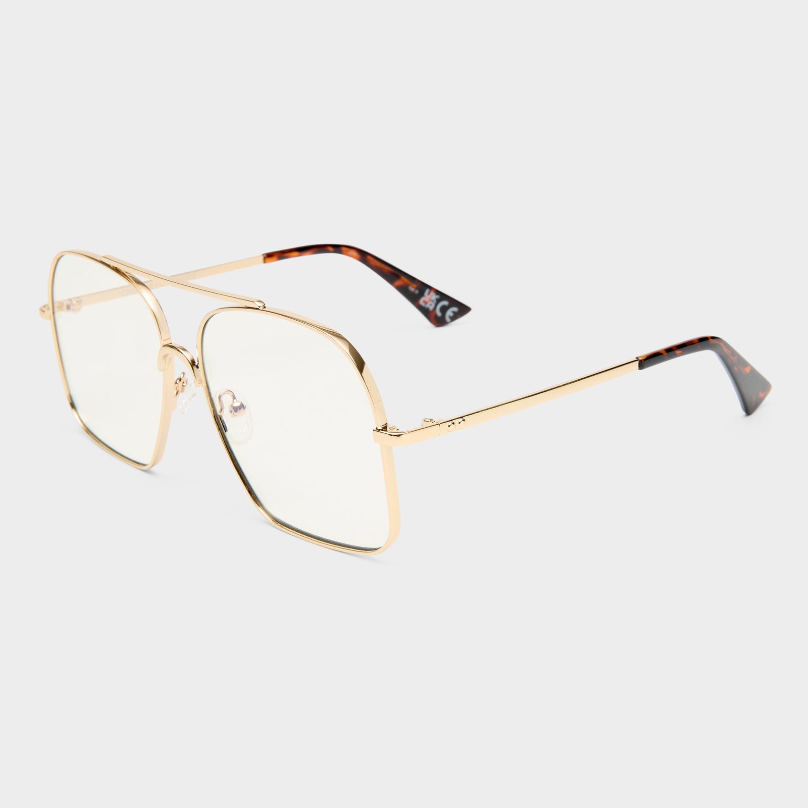 Civelle Gold Female Aviator Blue Light | Le Specs