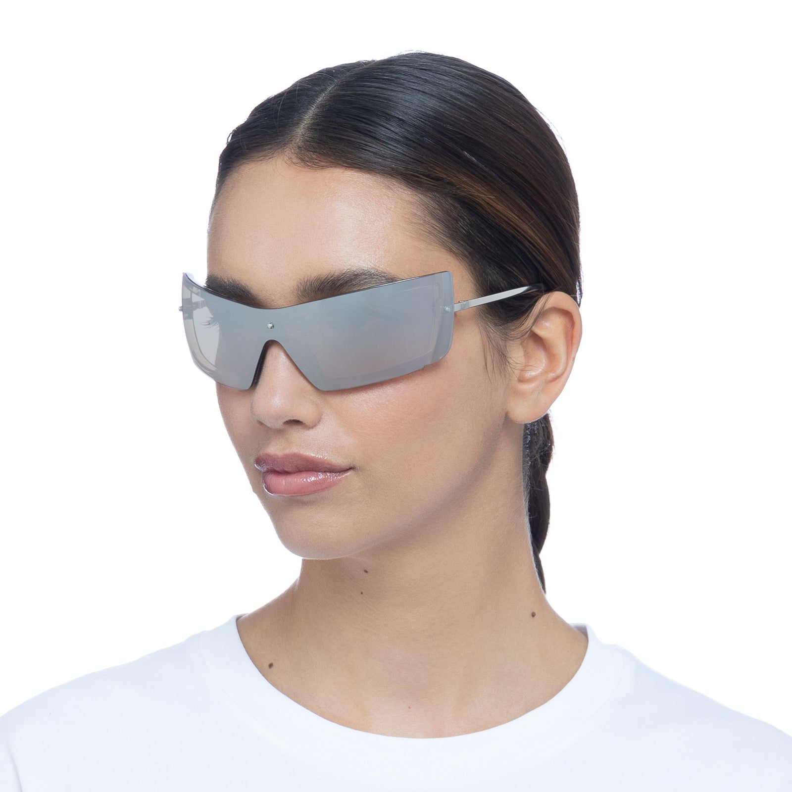 The Bodyguard Smoke Silver Uni-Sex Wrap Sunglasses | Le Specs