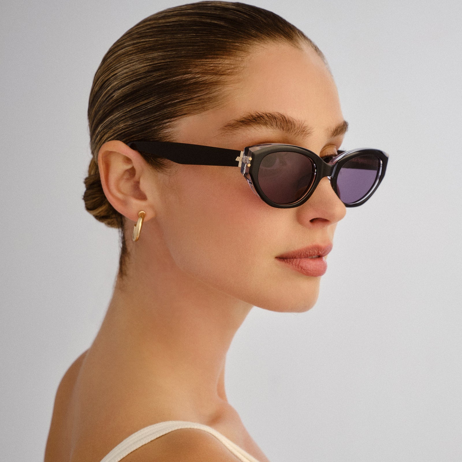 Halcyon Black Female Cat-Eye Sunglasses | Le Specs