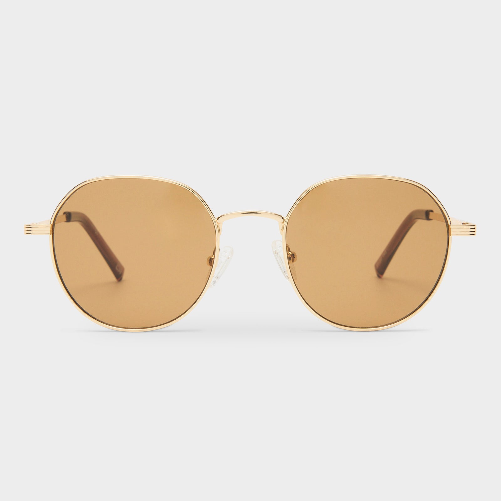 Odyssey Gold Uni-Sex Round Sunglasses | Le Specs