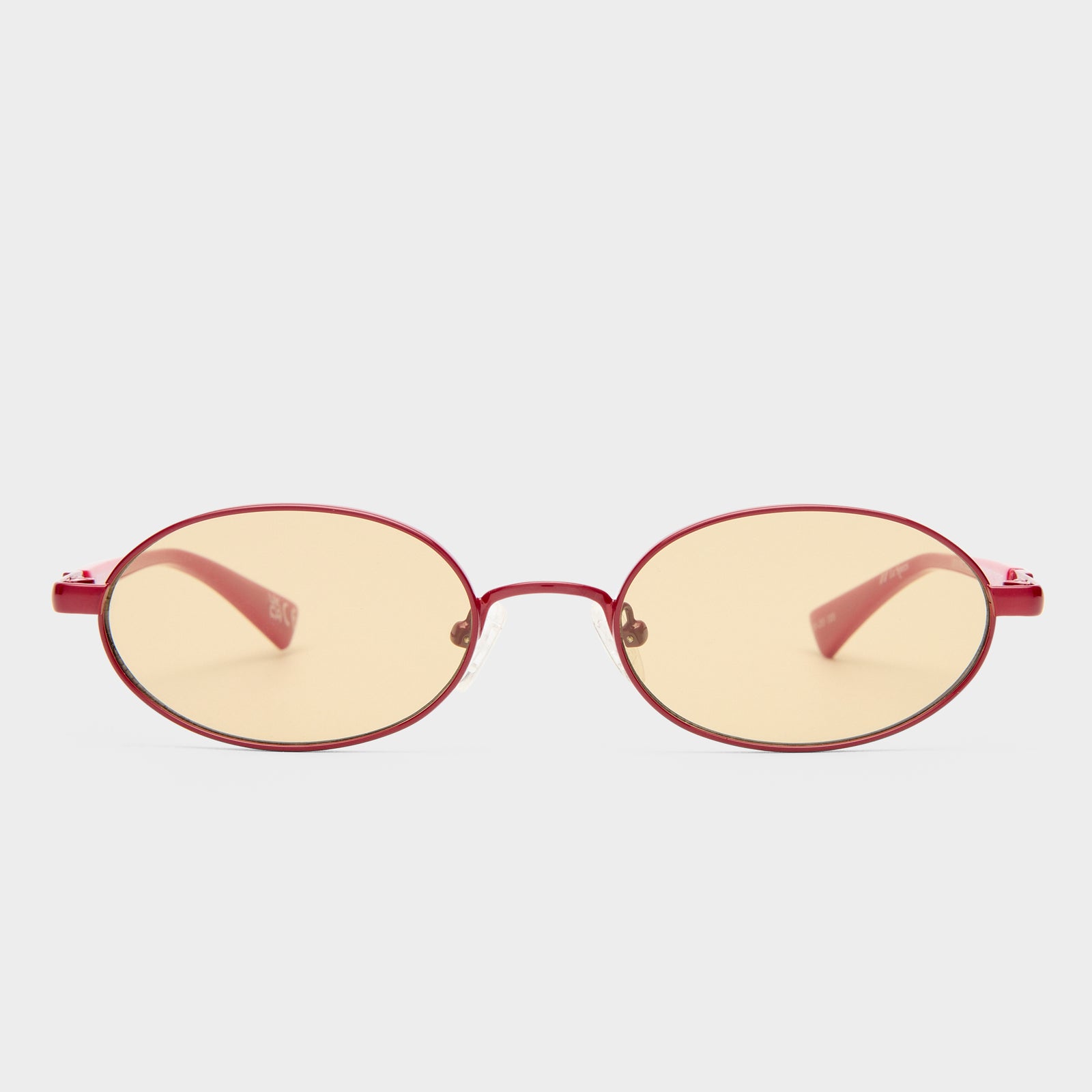 Icicle Moto Red Uni-Sex Oval Sunglasses | Le Specs