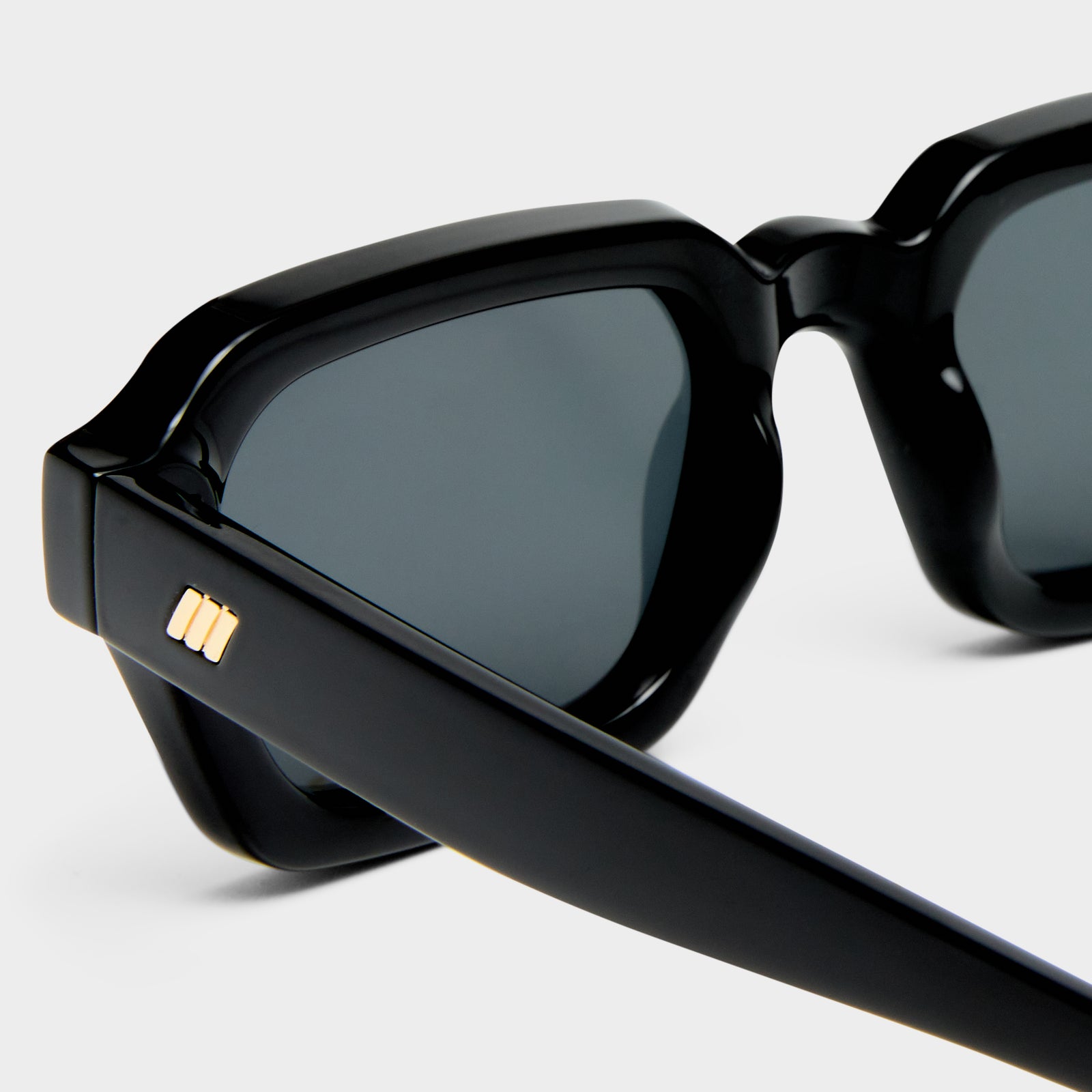 Tension + Black Uni-Sex Rectangle Sunglasses | Le Specs