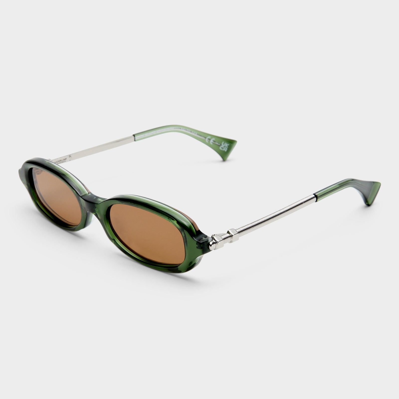 Lichtblick Dark Green Uni-Sex Rectangle Sunglasses | Le Specs