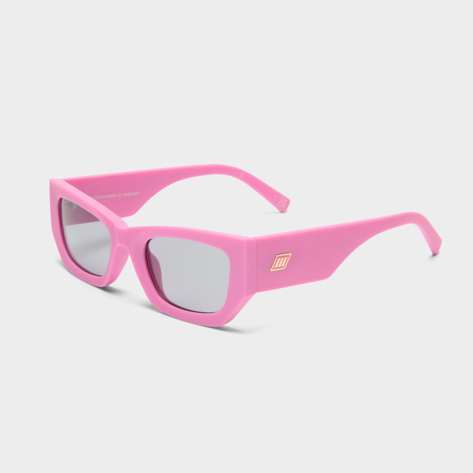Beachcomber Matte Bubblegum Pink Female D-Frame Sunglasses | Le Specs