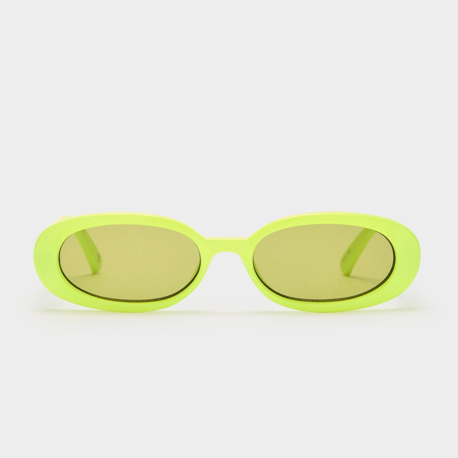 Outta Love Pine Lime Uni-Sex Oval Sunglasses | Le Specs