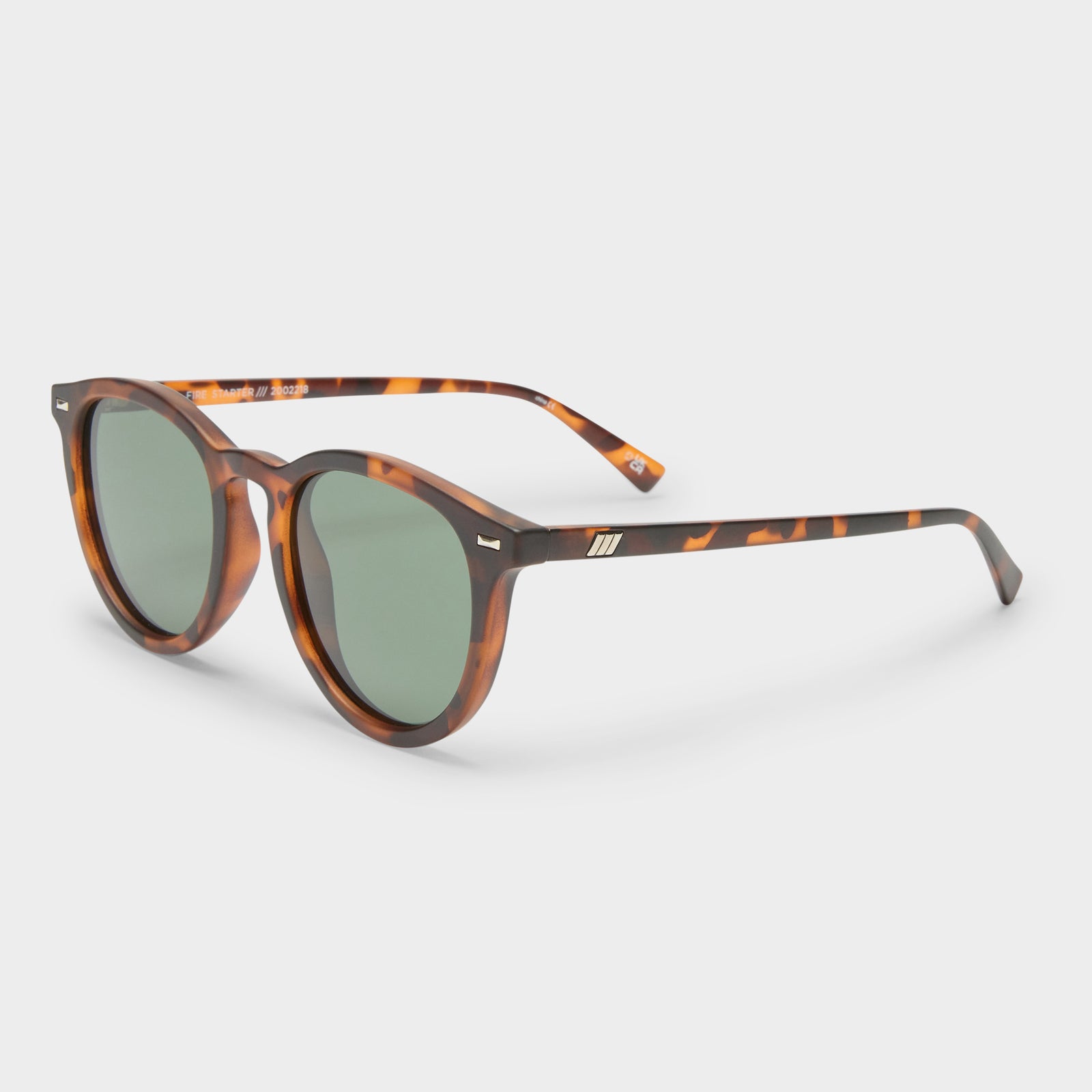 Fire Starter Matte Tort Uni-Sex Round Sunglasses | Le Specs