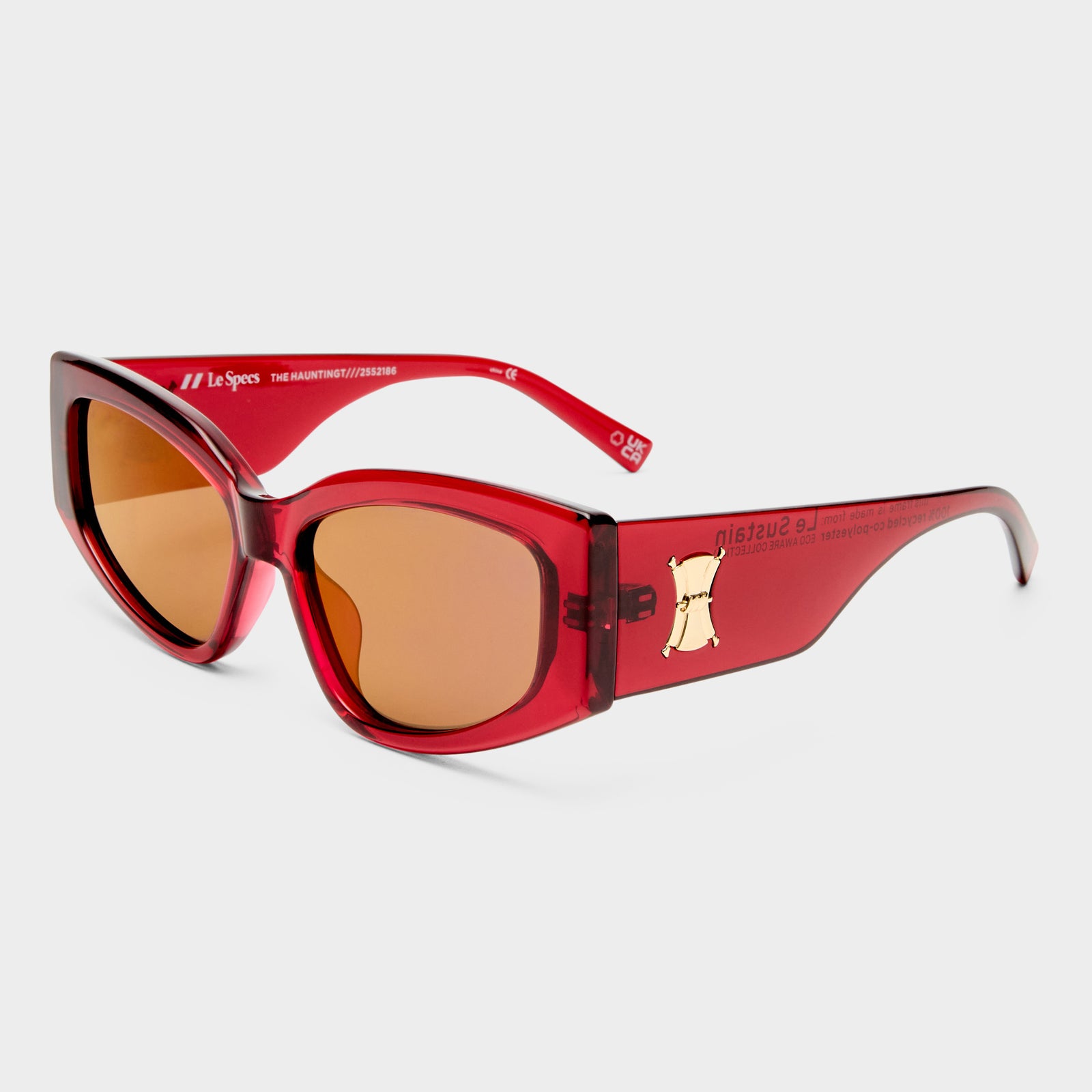 The Haunting Cherry Lacquer Female Cat-Eye Sunglasses | Le Specs