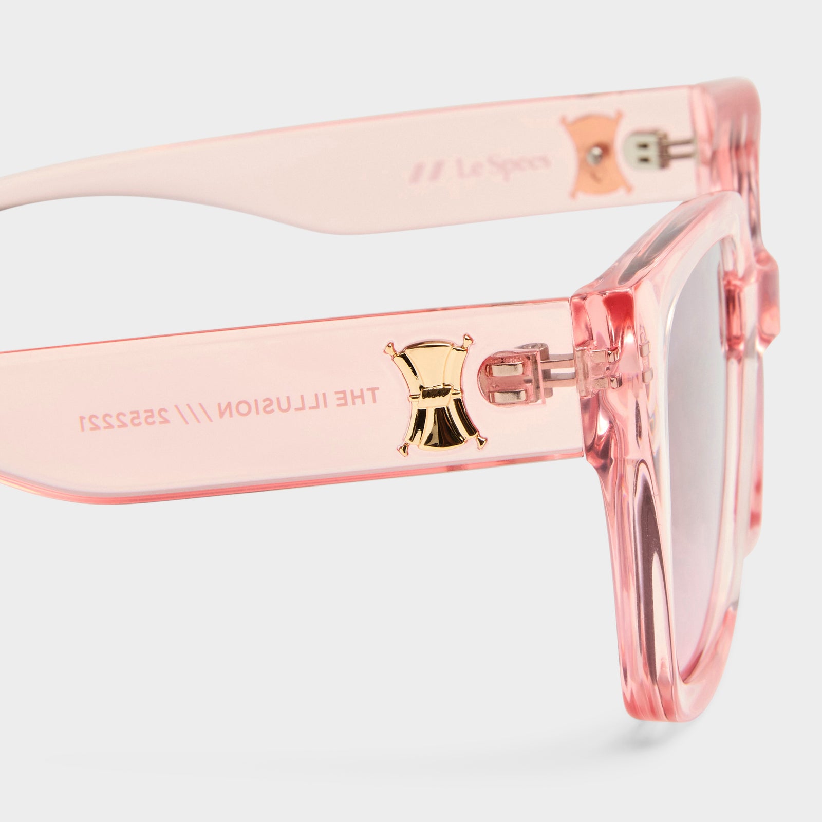 The Illusion French Rose Female Square Sunglasses | Le Specs