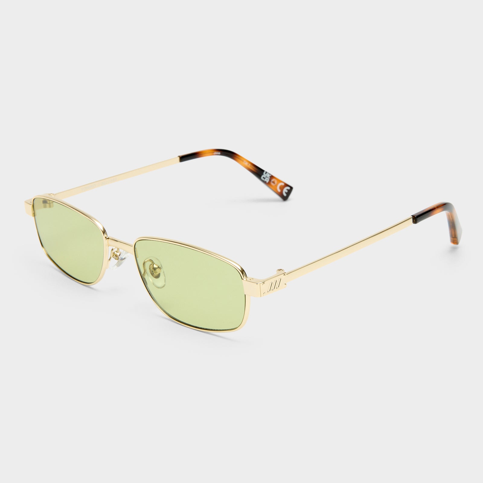 Torrid Gold Uni-Sex Rectangle Sunglasses | Le Specs