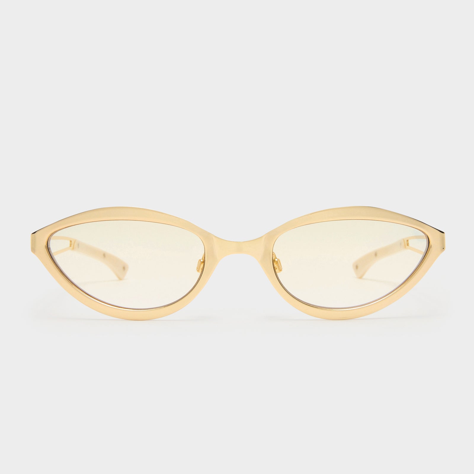 Glitch Bright Gold Female Cat-Eye Sunglasses | Le Specs