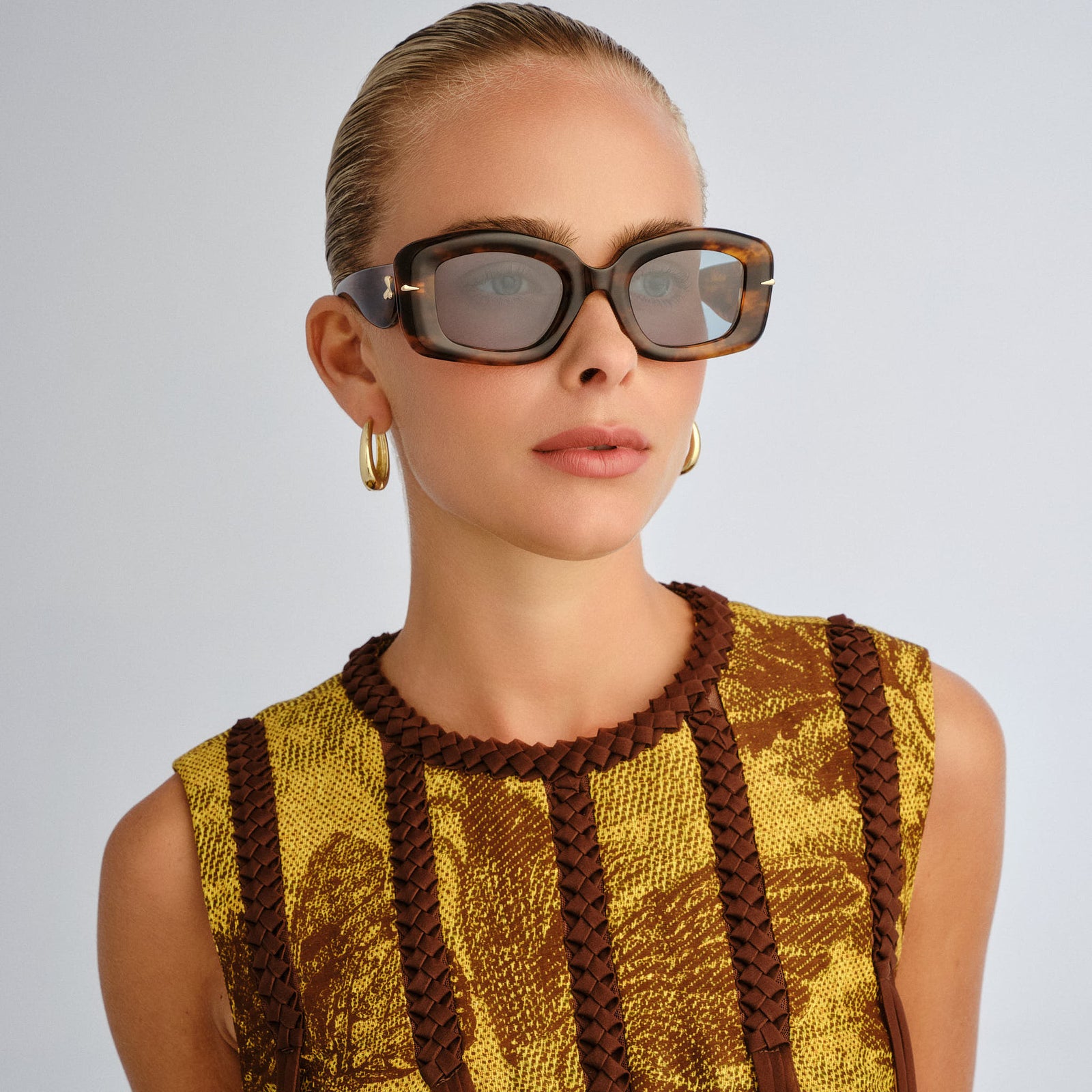 Celestina Haze Tortoiseshell Female Square Sunglasses | Le Specs