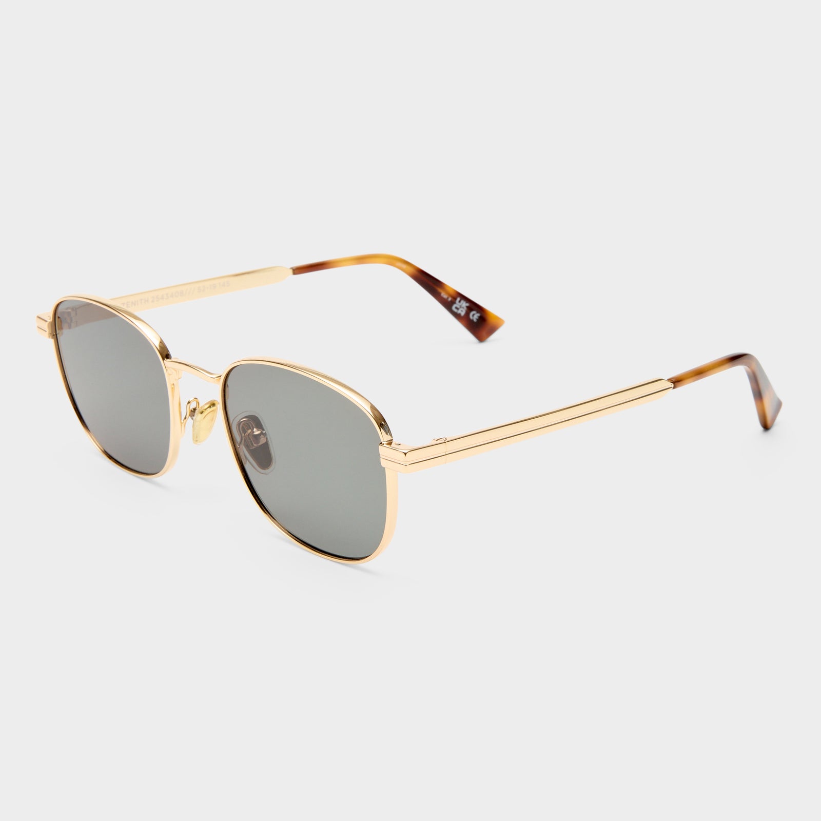 Zenith Gold Uni-Sex Square Sunglasses | Le Specs