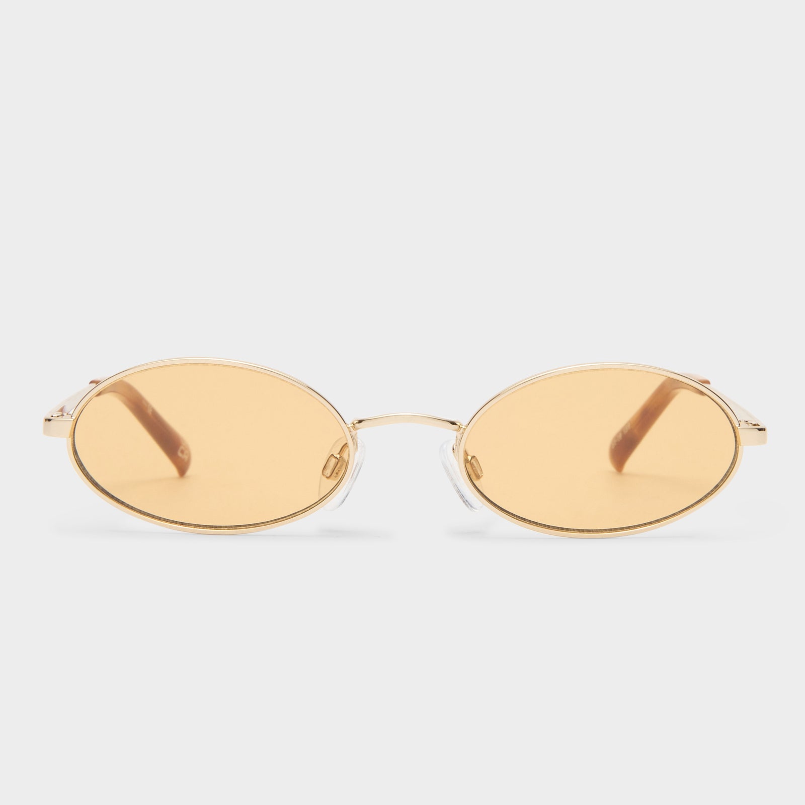 Love Train Gold Female Oval Sunglasses | Le Specs